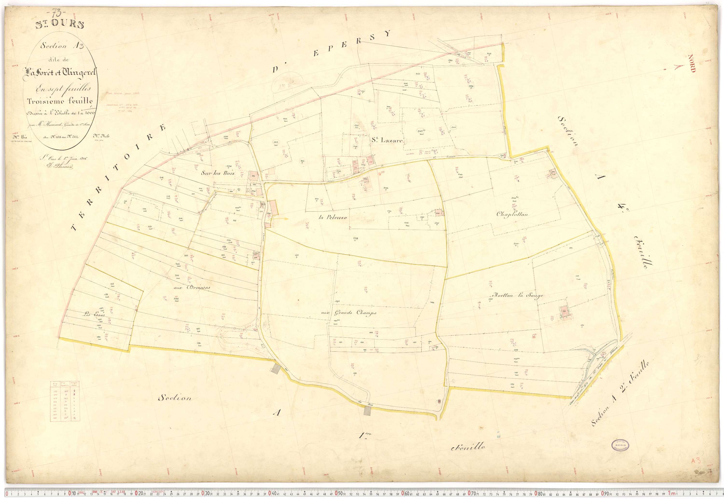 Saint-Ours - Plans cadastraux du premier cadastre français.
