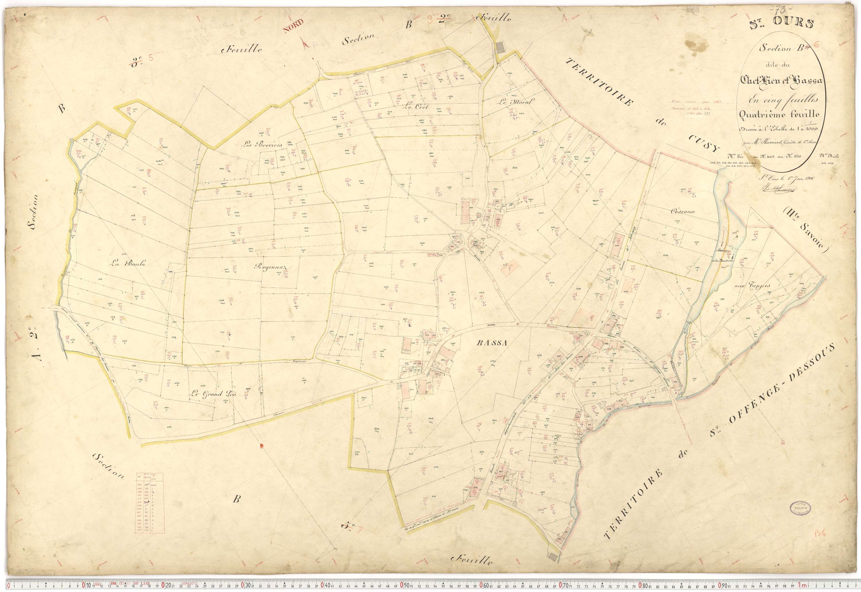 Saint-Ours - Plans cadastraux du premier cadastre français.