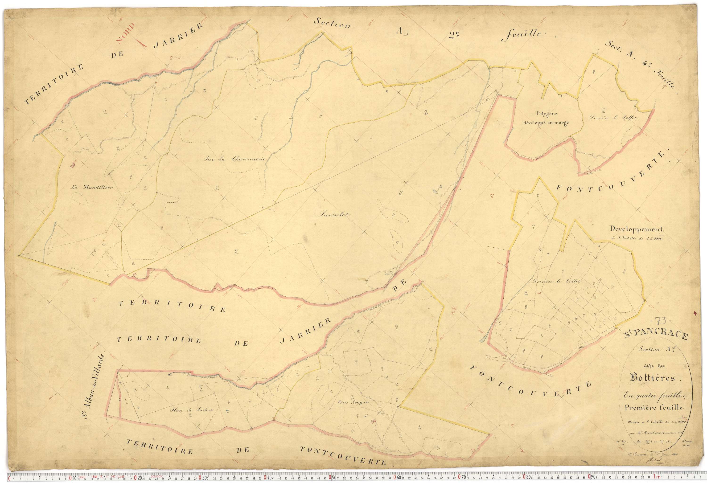 Saint-Pancrace - Plans cadastraux du premier cadastre français.