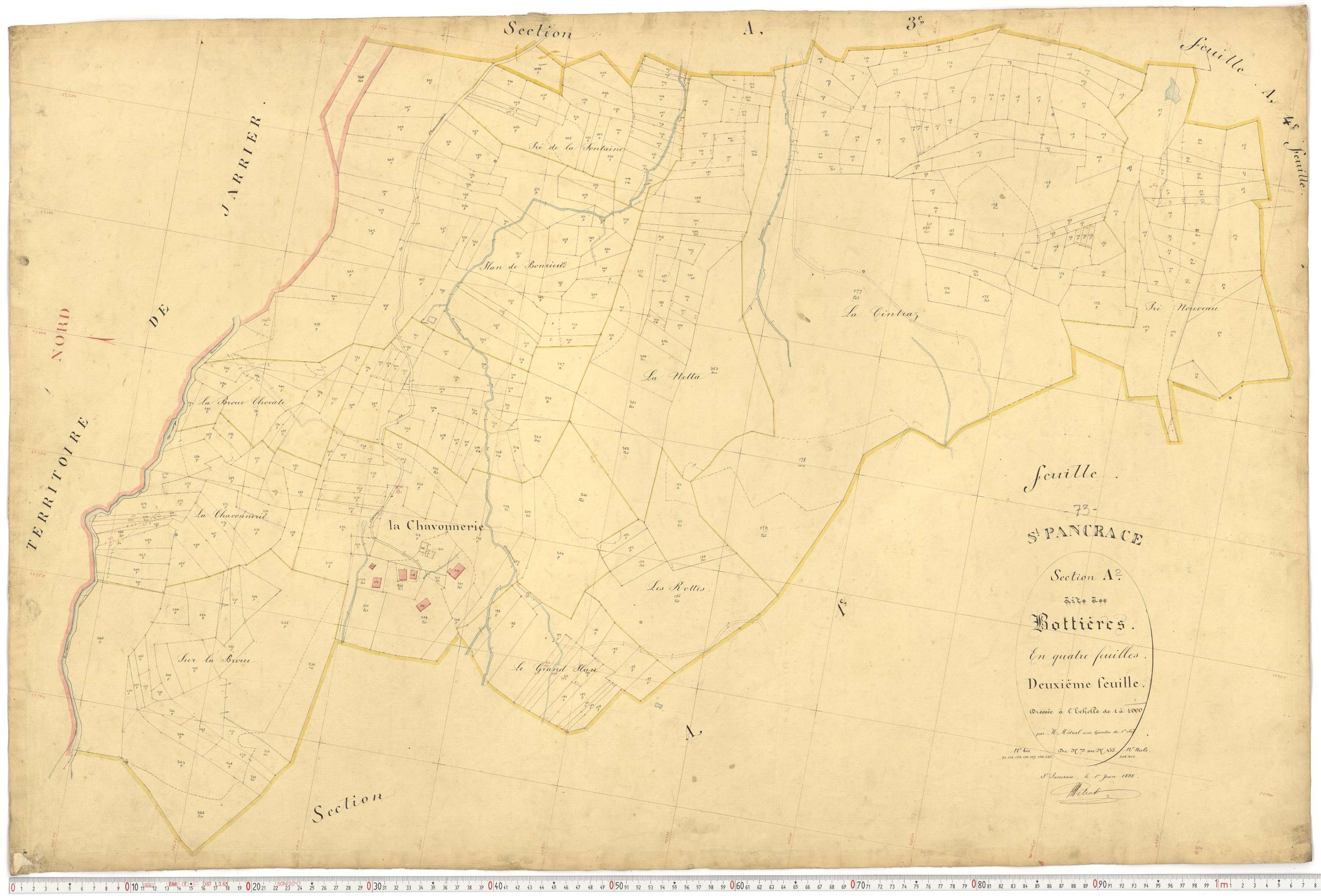 Saint-Pancrace - Plans cadastraux du premier cadastre français.
