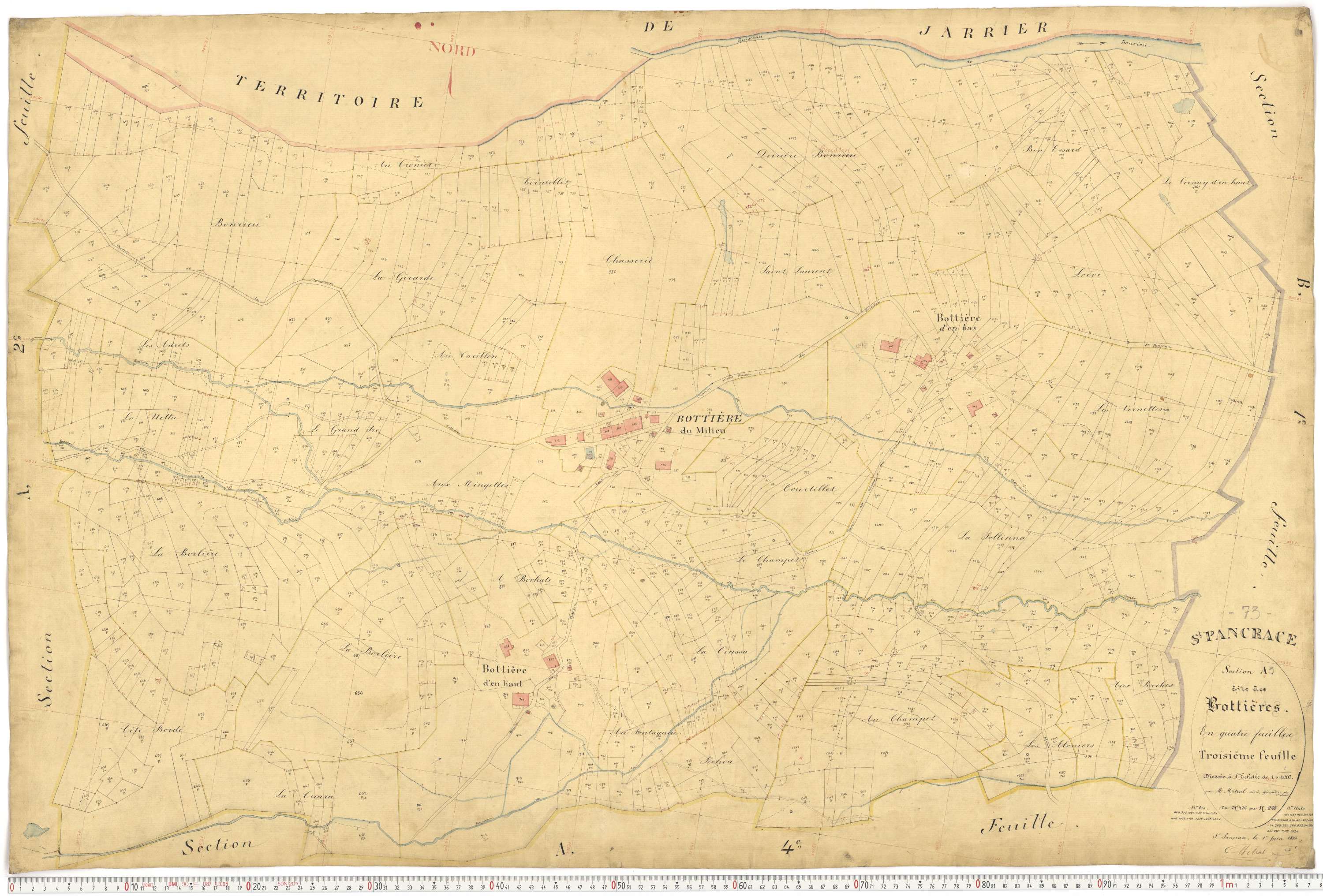 Saint-Pancrace - Plans cadastraux du premier cadastre français.