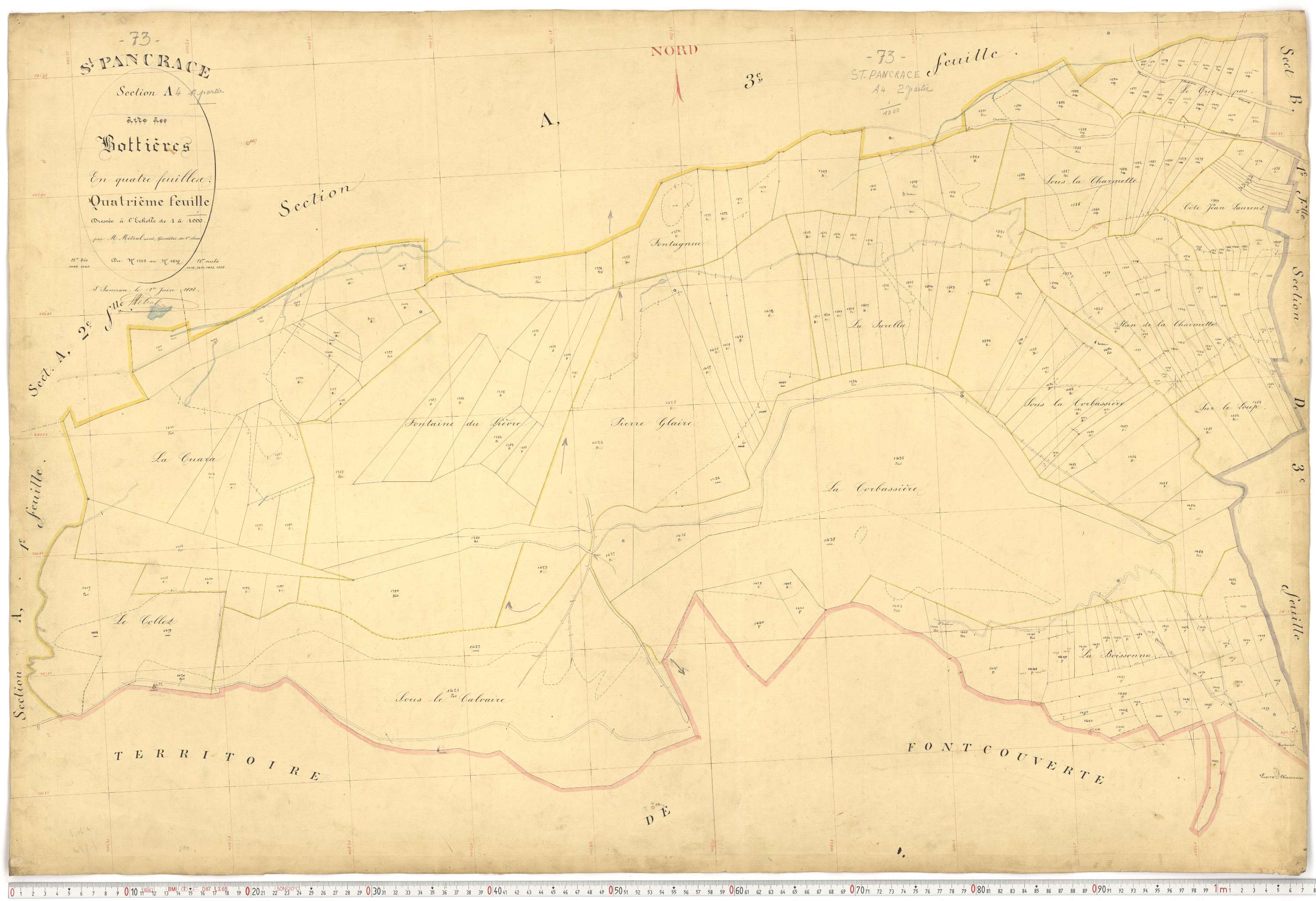 Saint-Pancrace - Plans cadastraux du premier cadastre français.