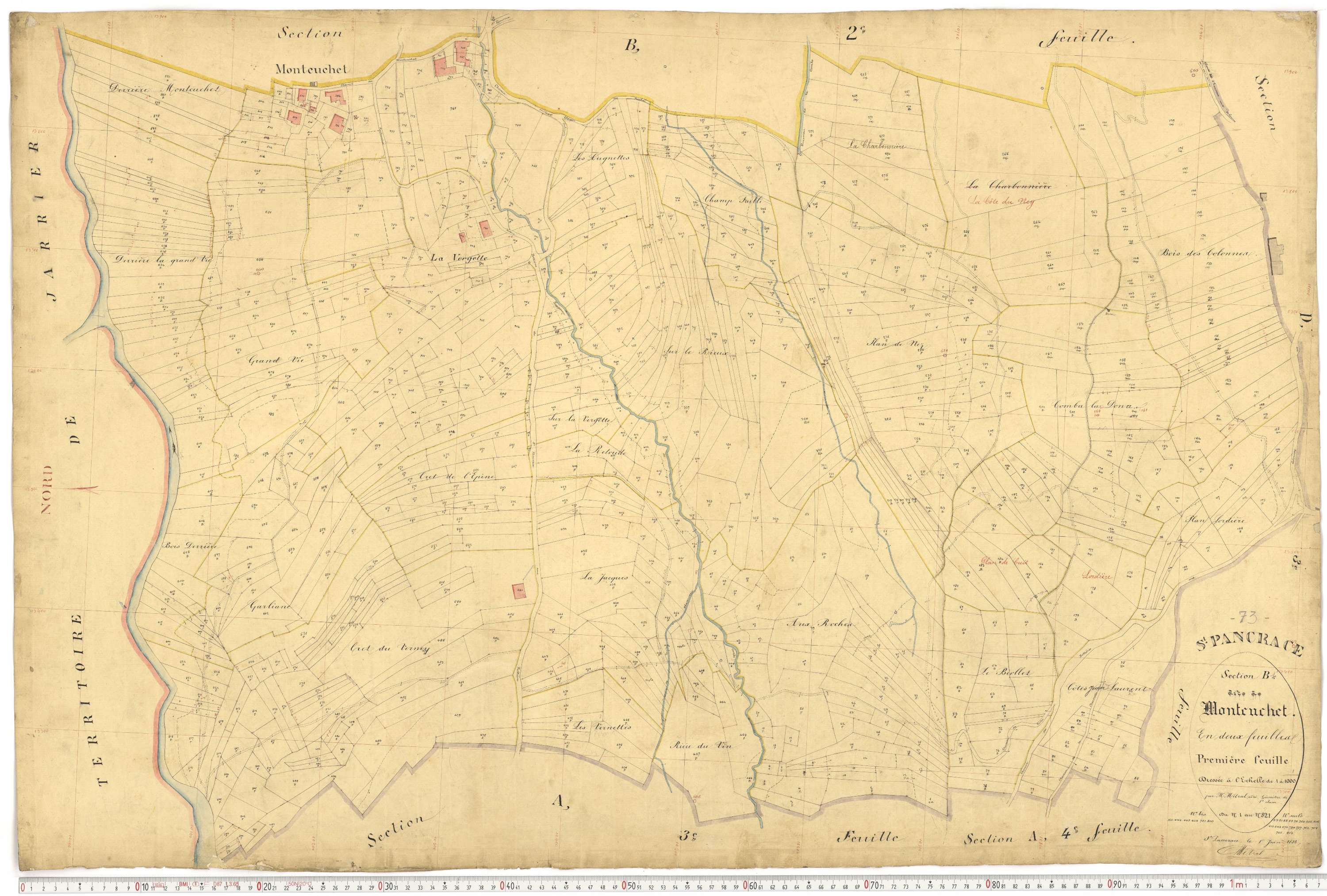 Saint-Pancrace - Plans cadastraux du premier cadastre français.