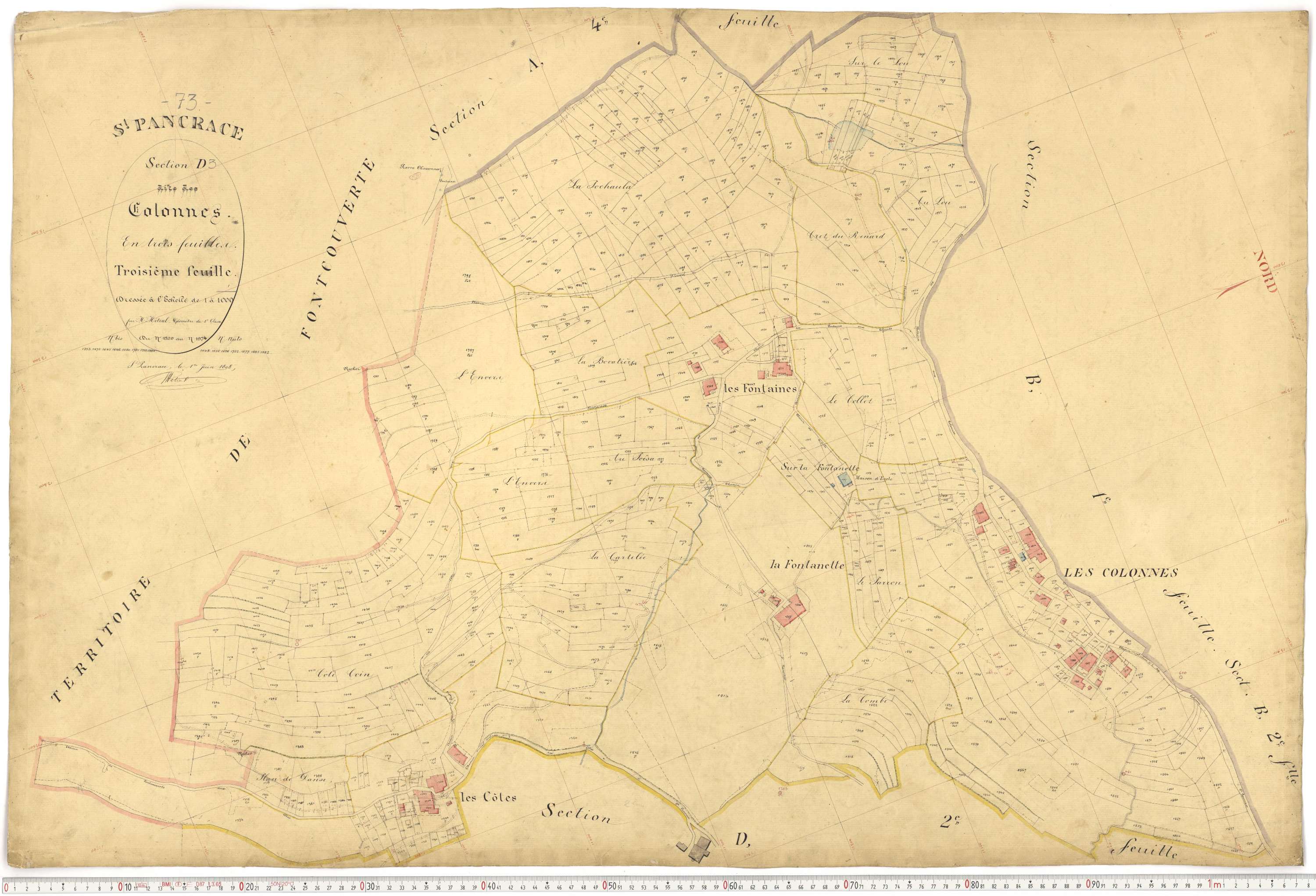 Saint-Pancrace - Plans cadastraux du premier cadastre français.