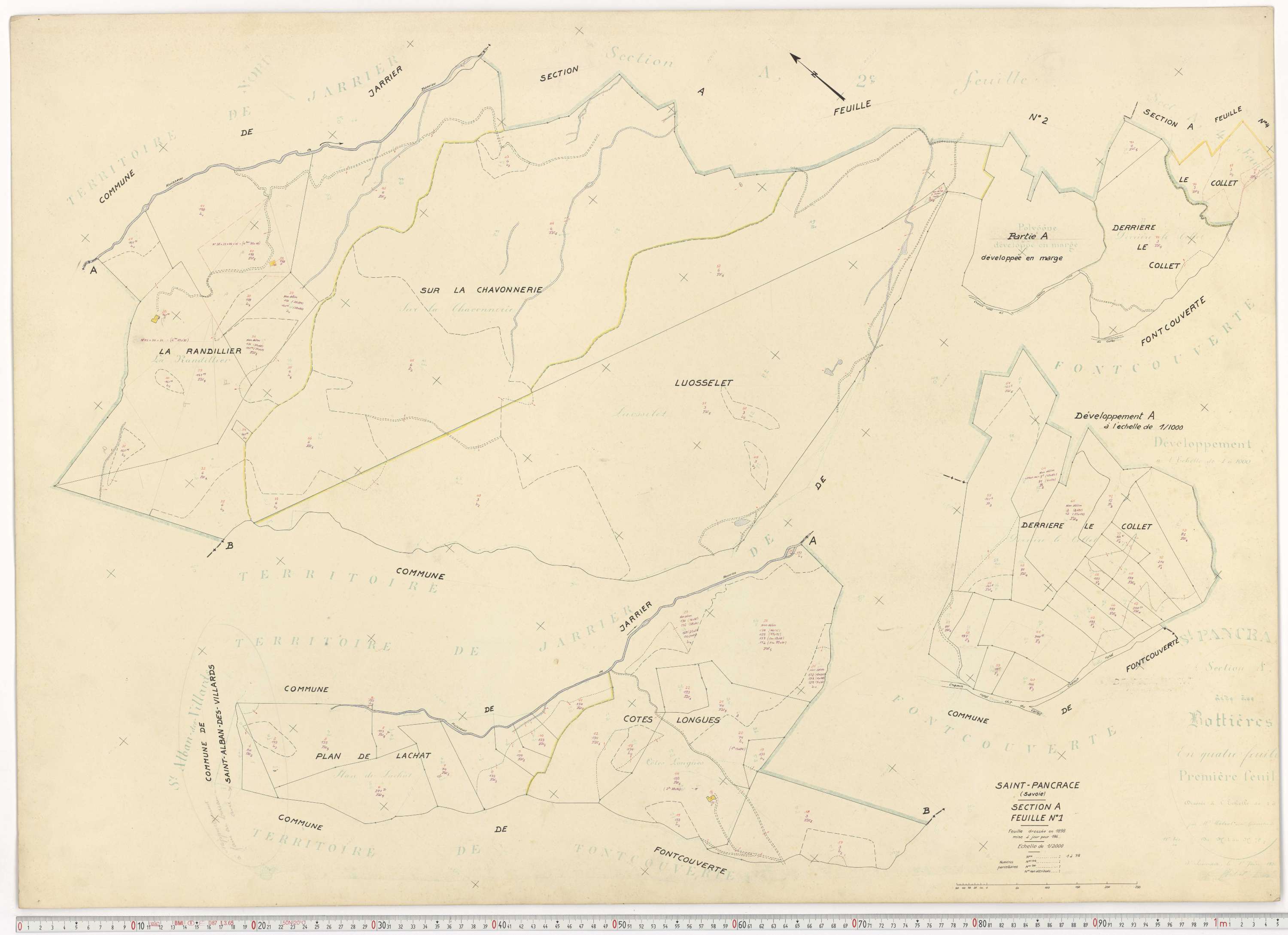 Saint-Pancrace - Cadastre rénové, version de travail.