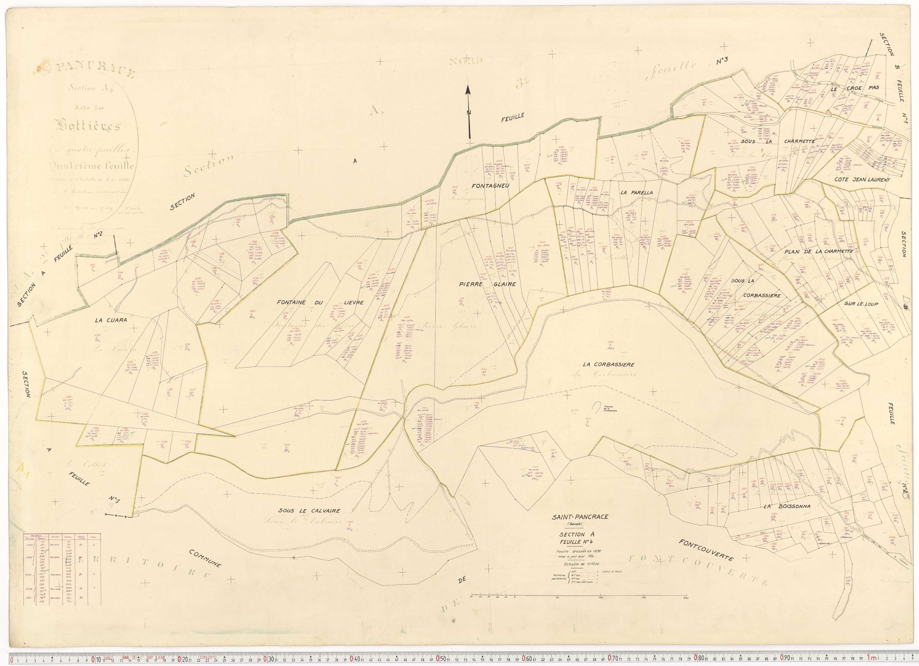 Saint-Pancrace - Cadastre rénové, version de travail.