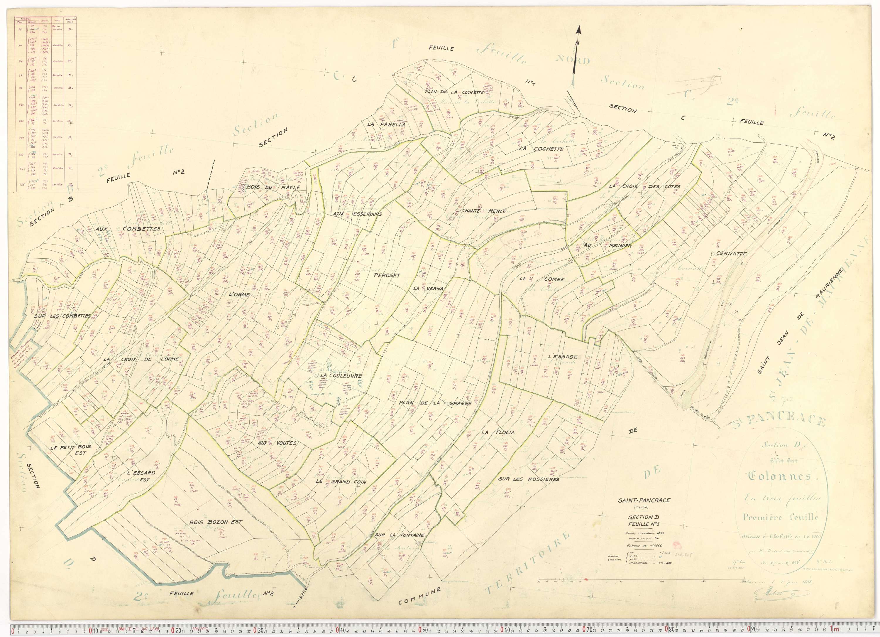 Saint-Pancrace - Cadastre rénové, version de travail.