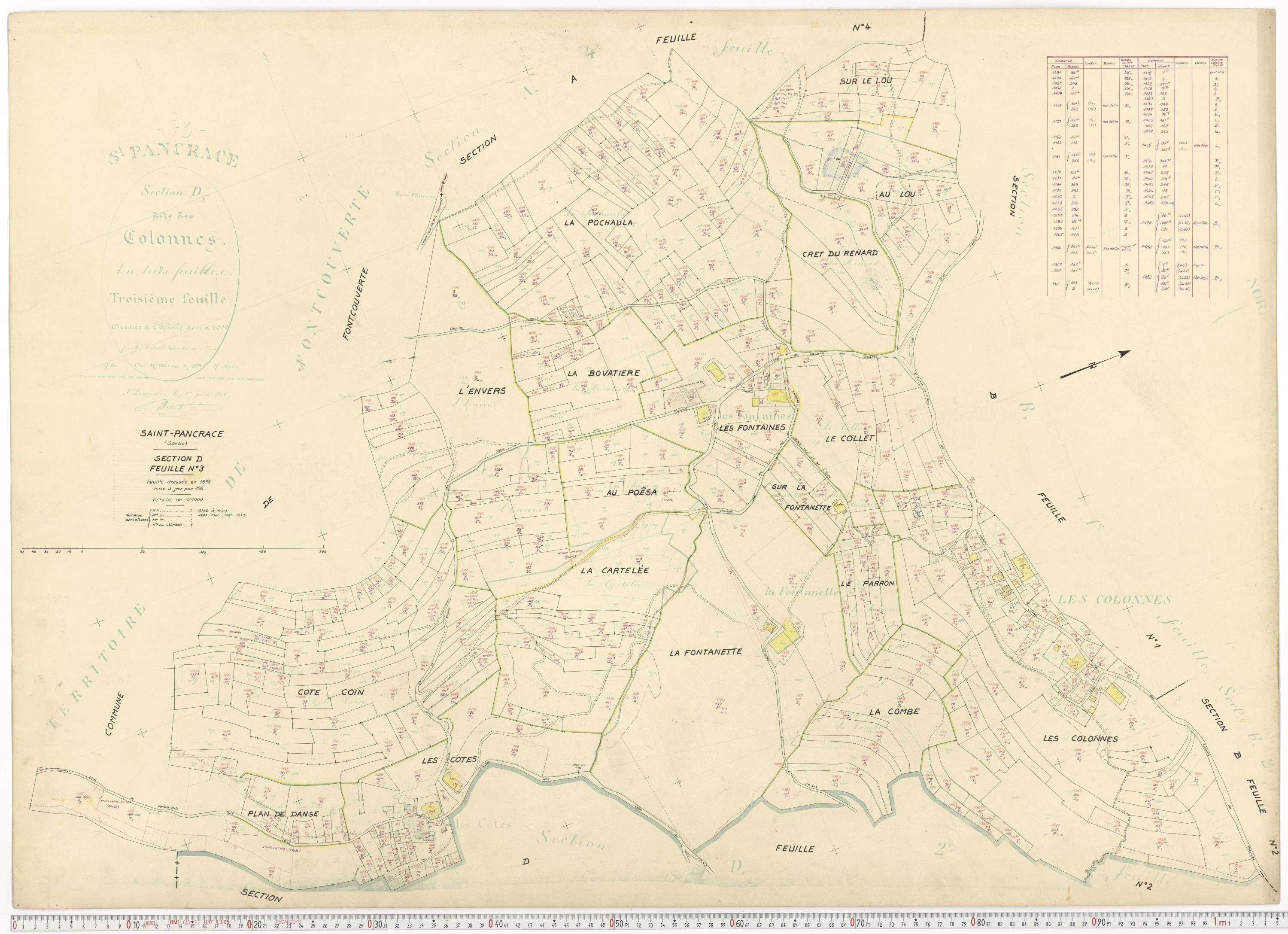 Saint-Pancrace - Cadastre rénové, version de travail.