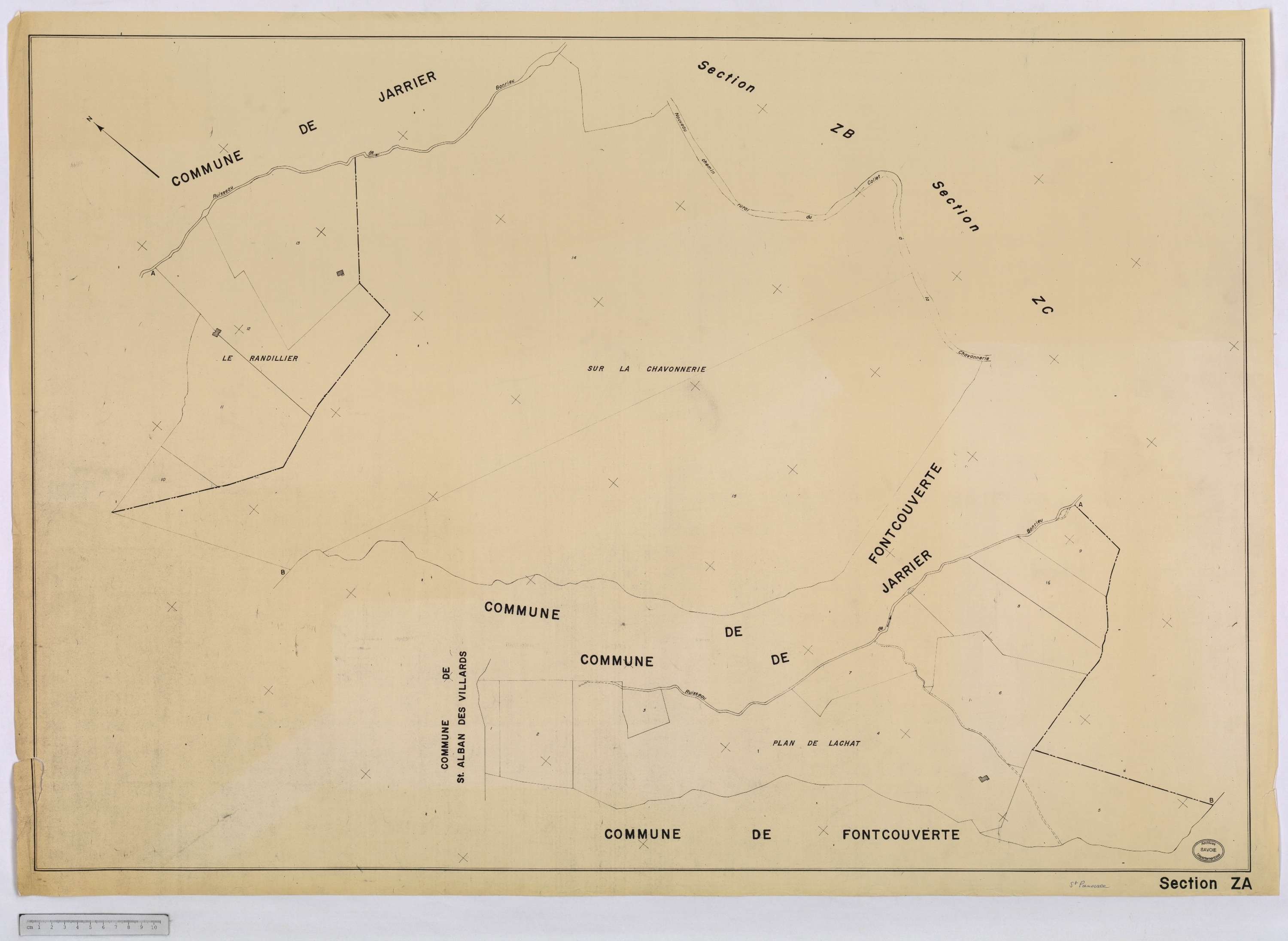 Saint-Pancrace - Cadastre remembré (s.d.).