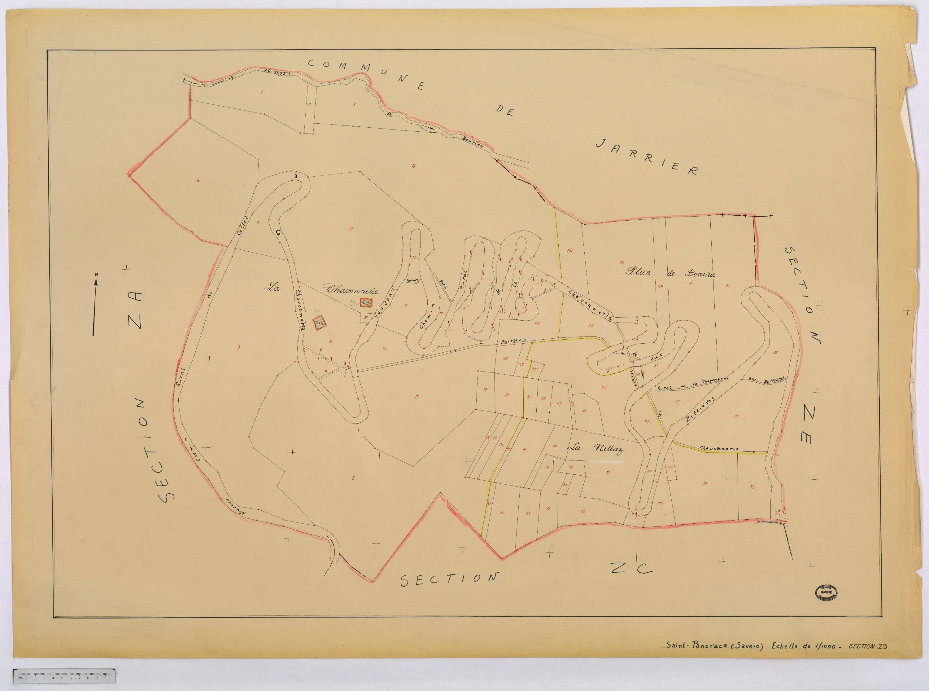 Saint-Pancrace - Cadastre remembré (s.d.).