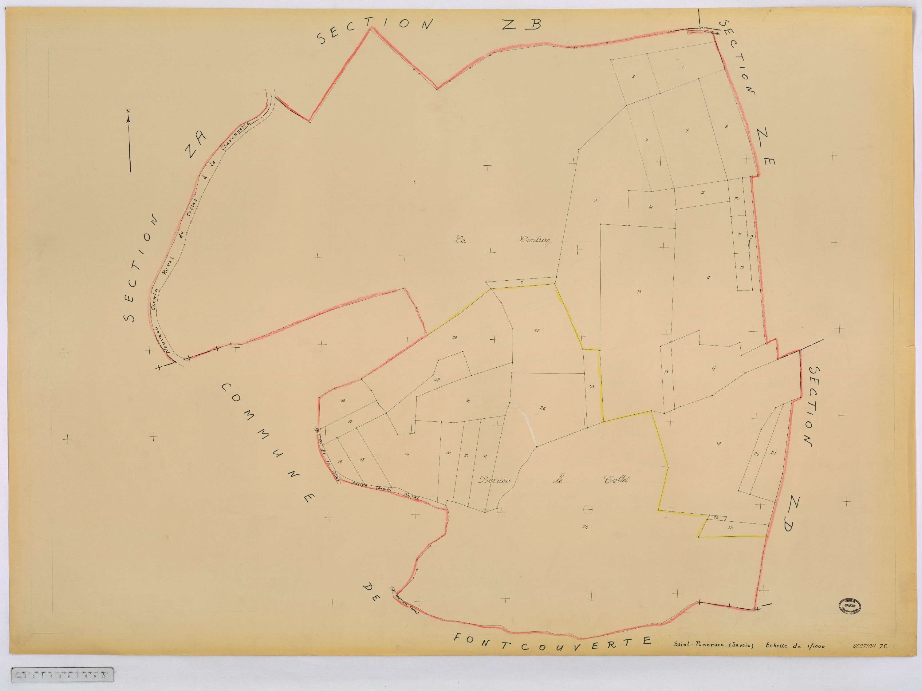 Saint-Pancrace - Cadastre remembré (s.d.).