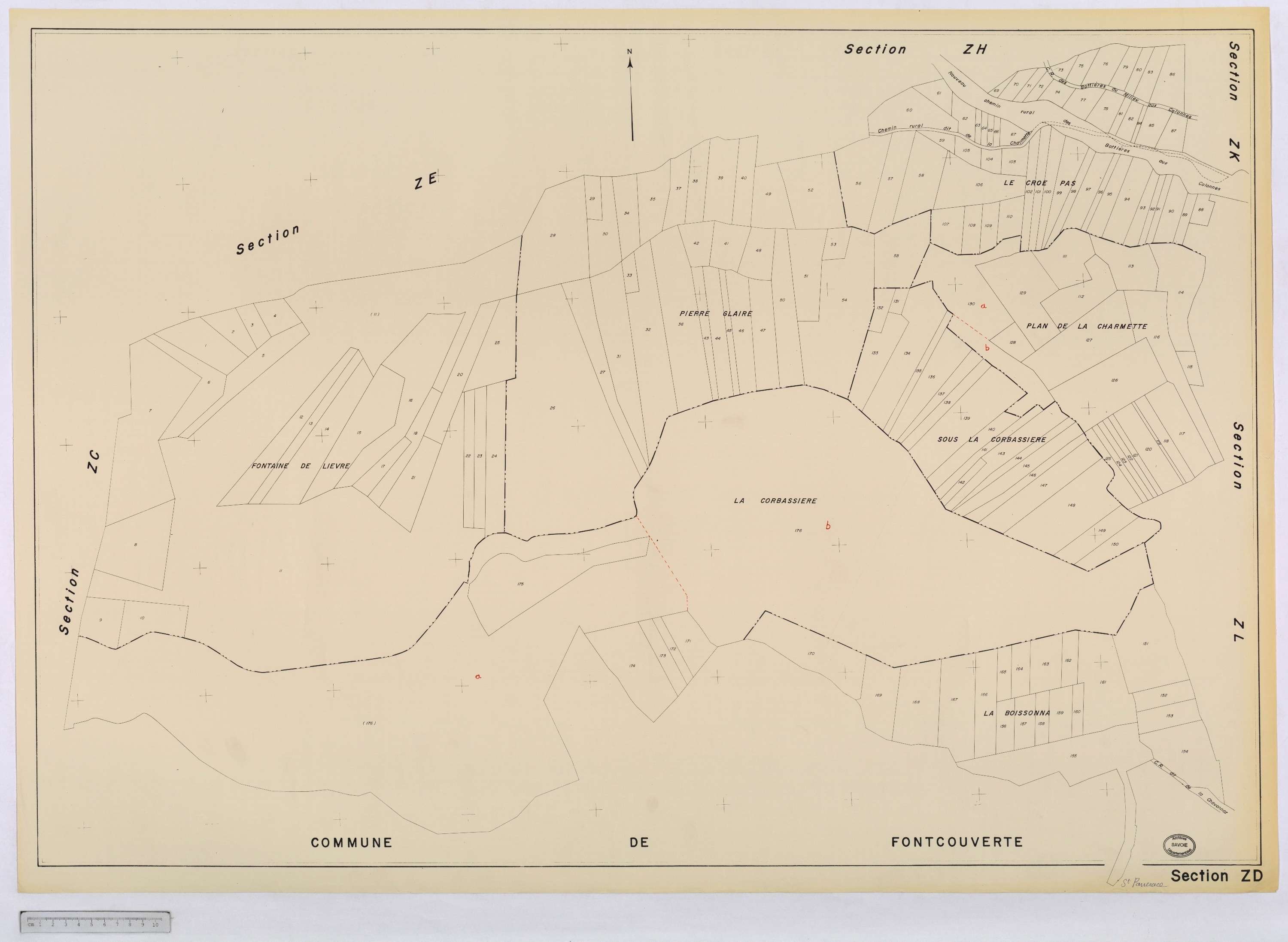 Saint-Pancrace - Cadastre remembré (s.d.).