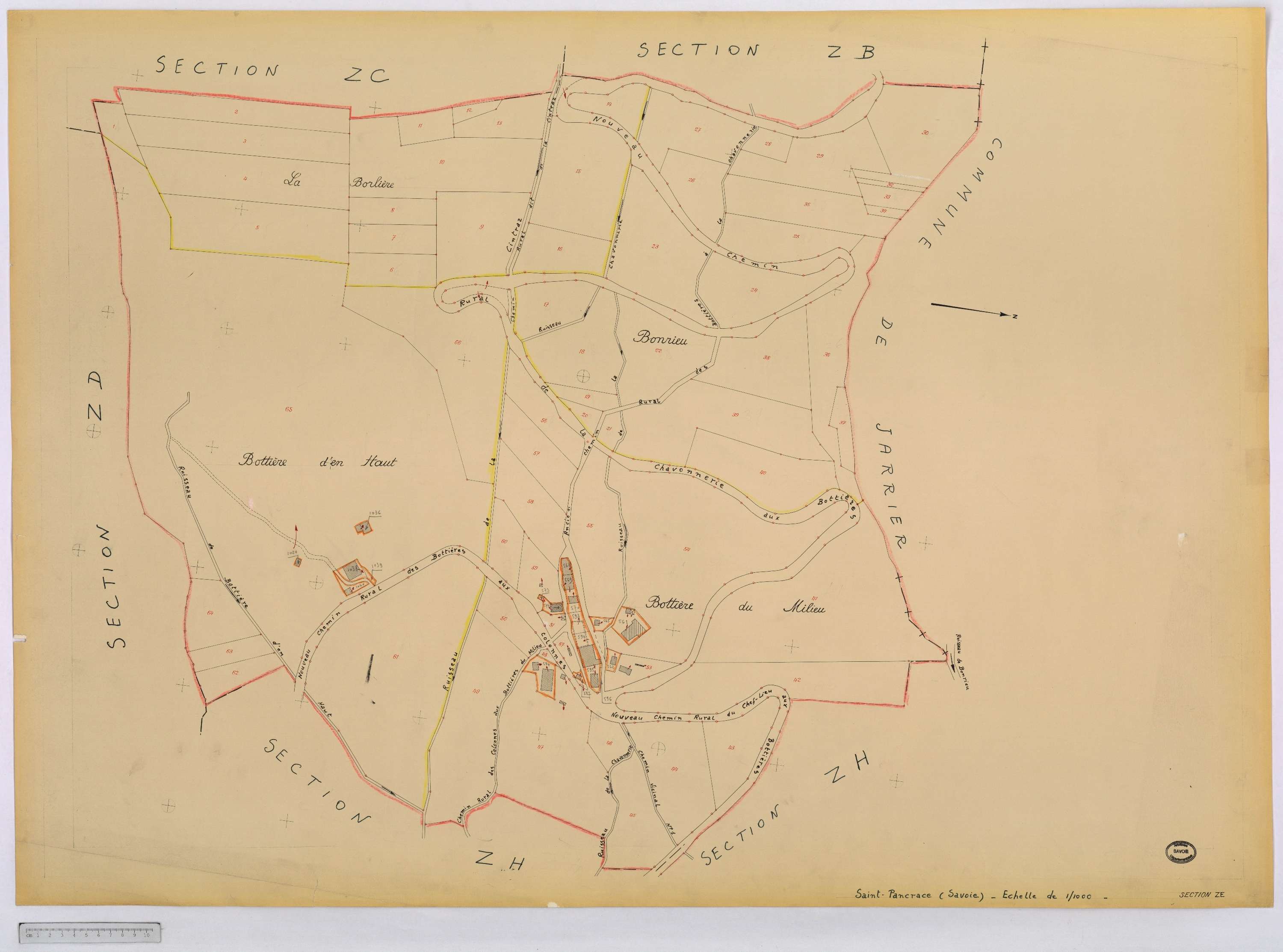 Saint-Pancrace - Cadastre remembré (s.d.).