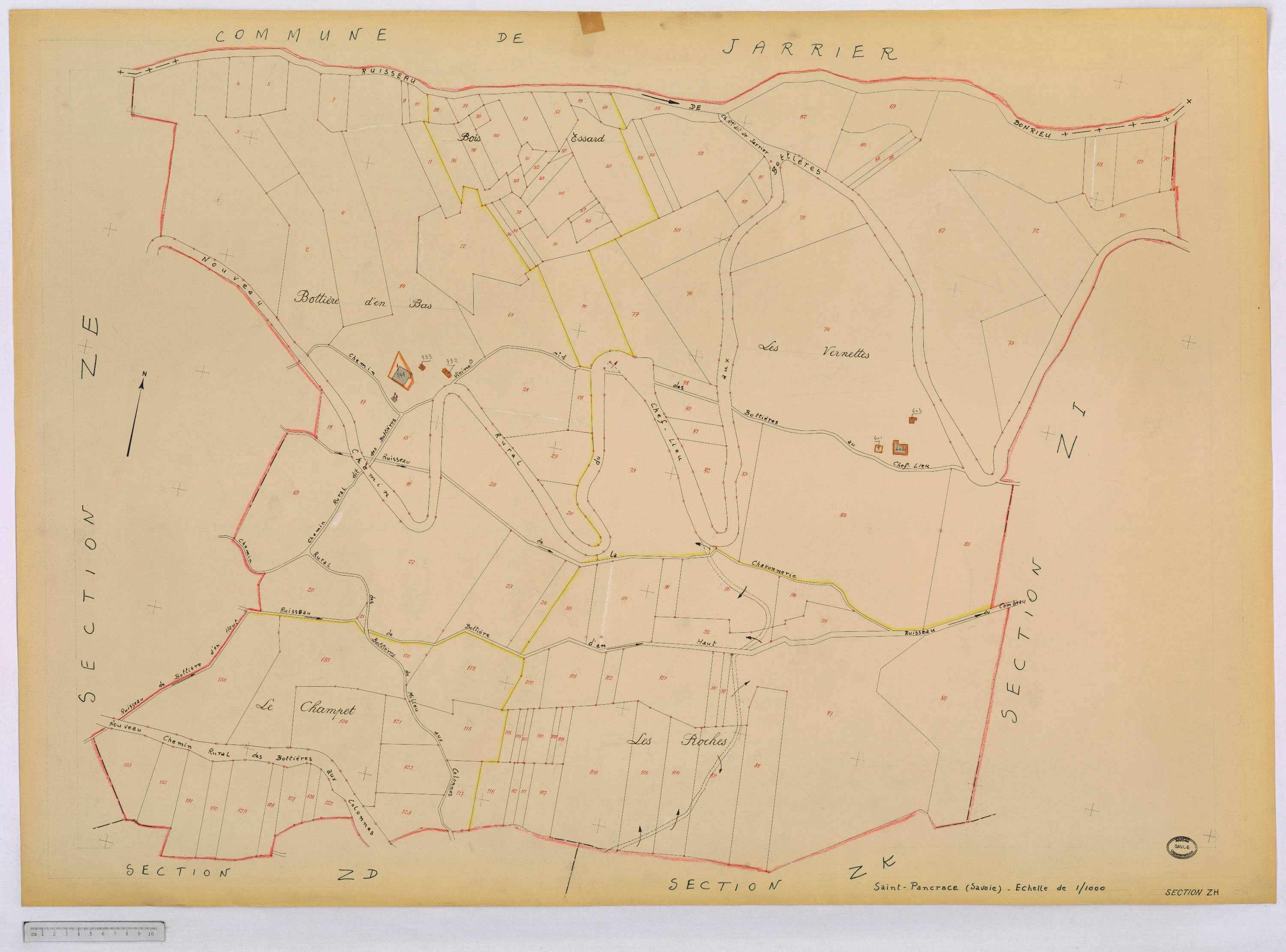Saint-Pancrace - Cadastre remembré (s.d.).