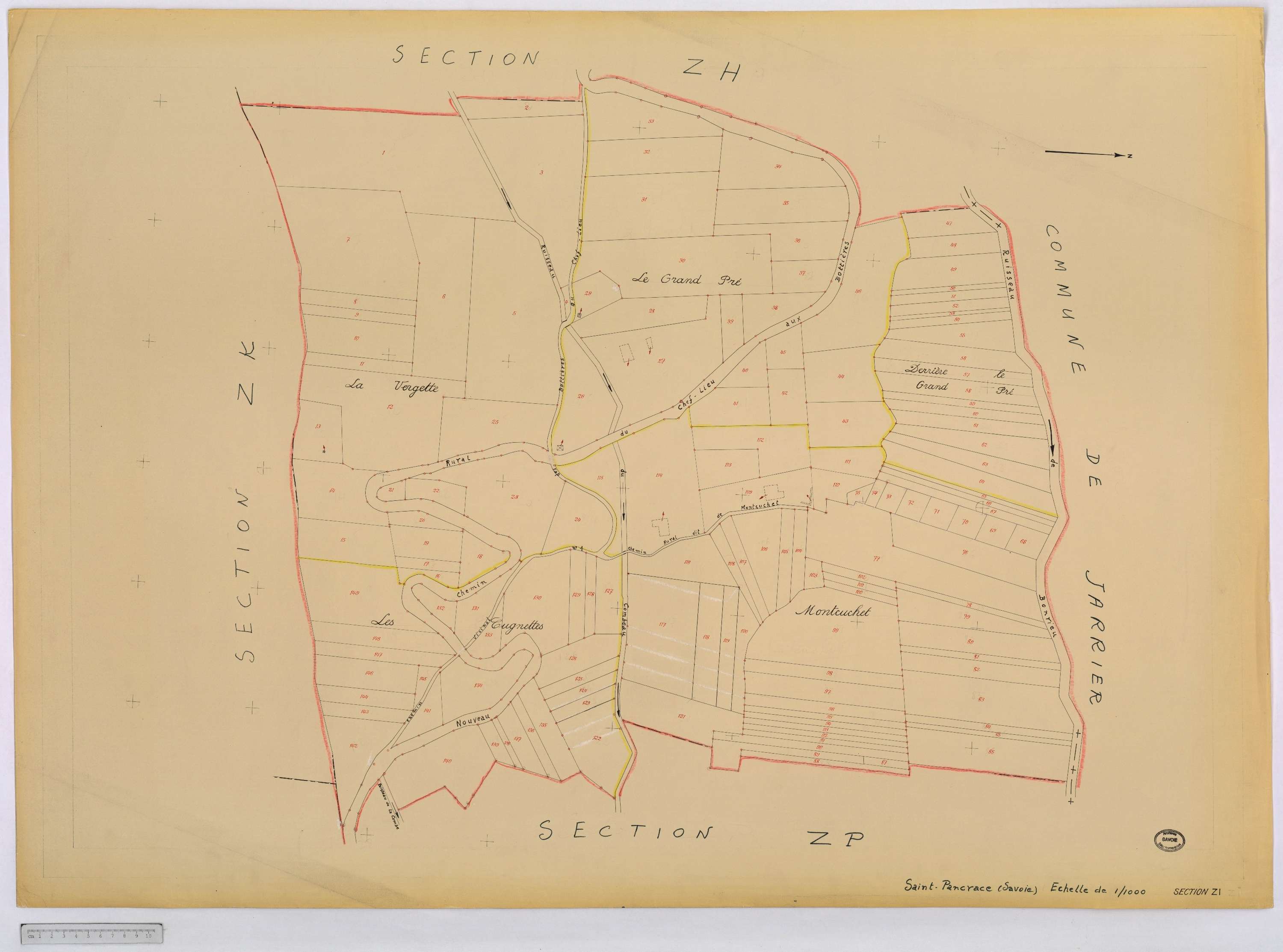 Saint-Pancrace - Cadastre remembré (s.d.).