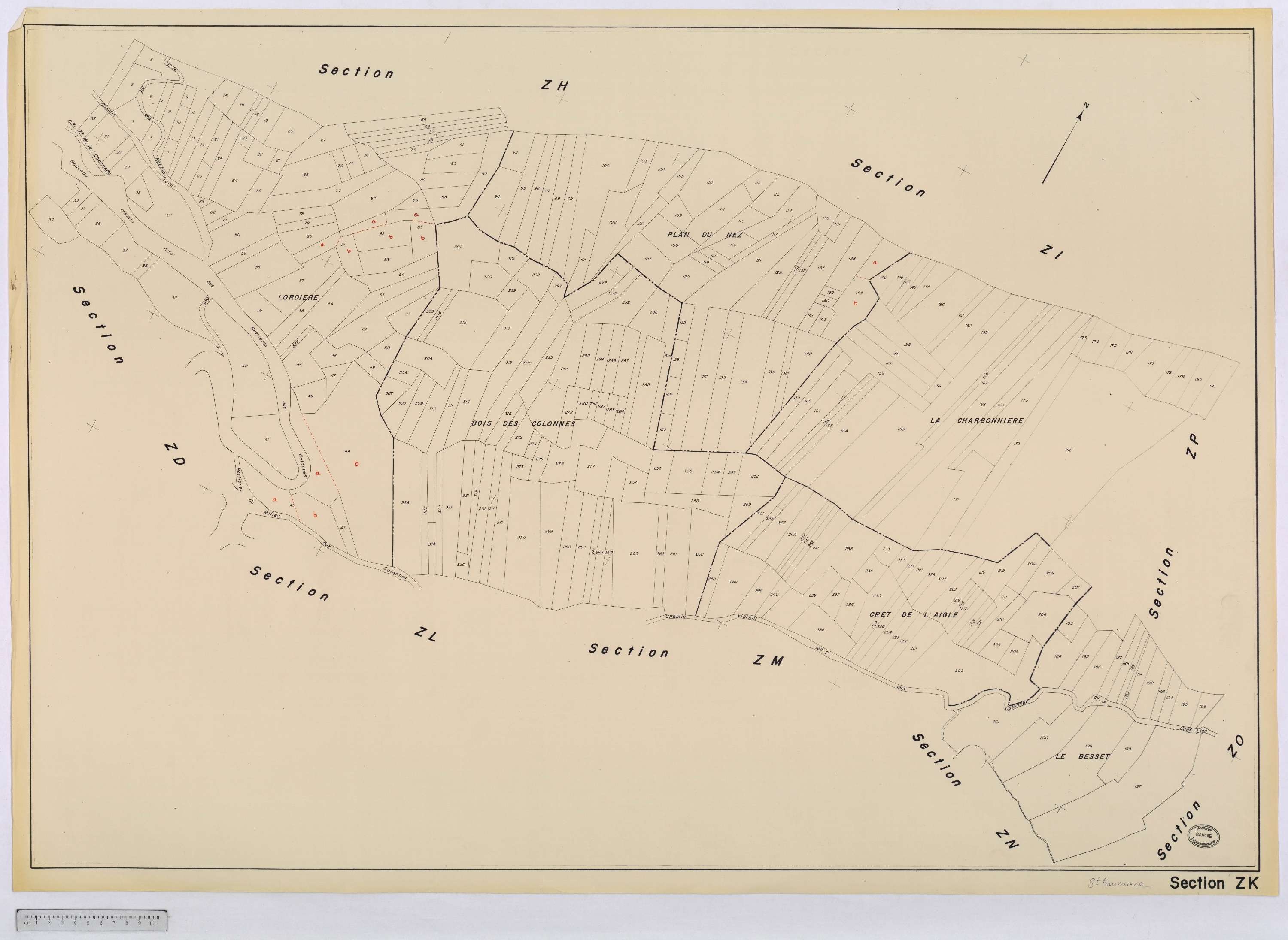 Saint-Pancrace - Cadastre remembré (s.d.).