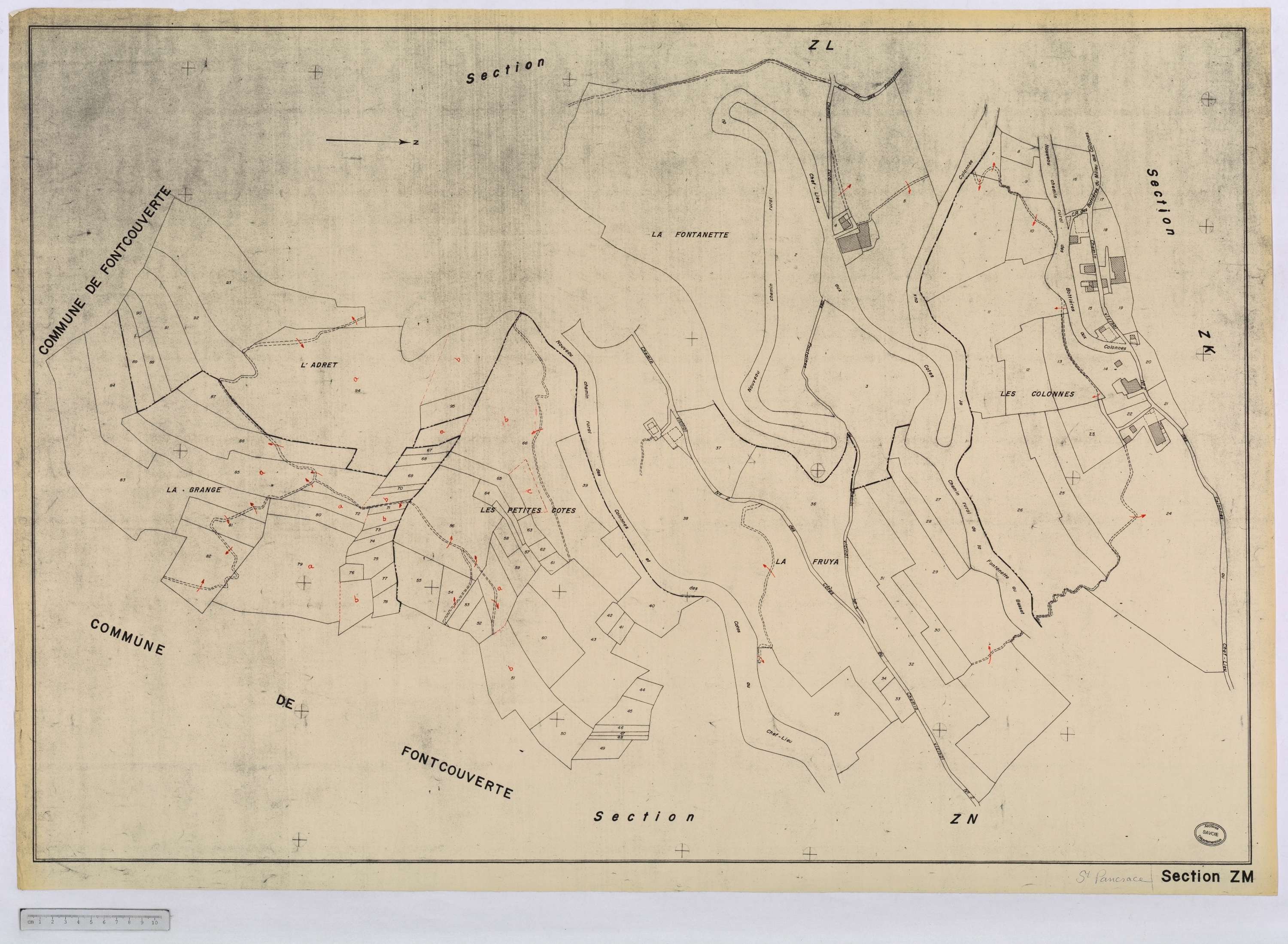 Saint-Pancrace - Cadastre remembré (s.d.).
