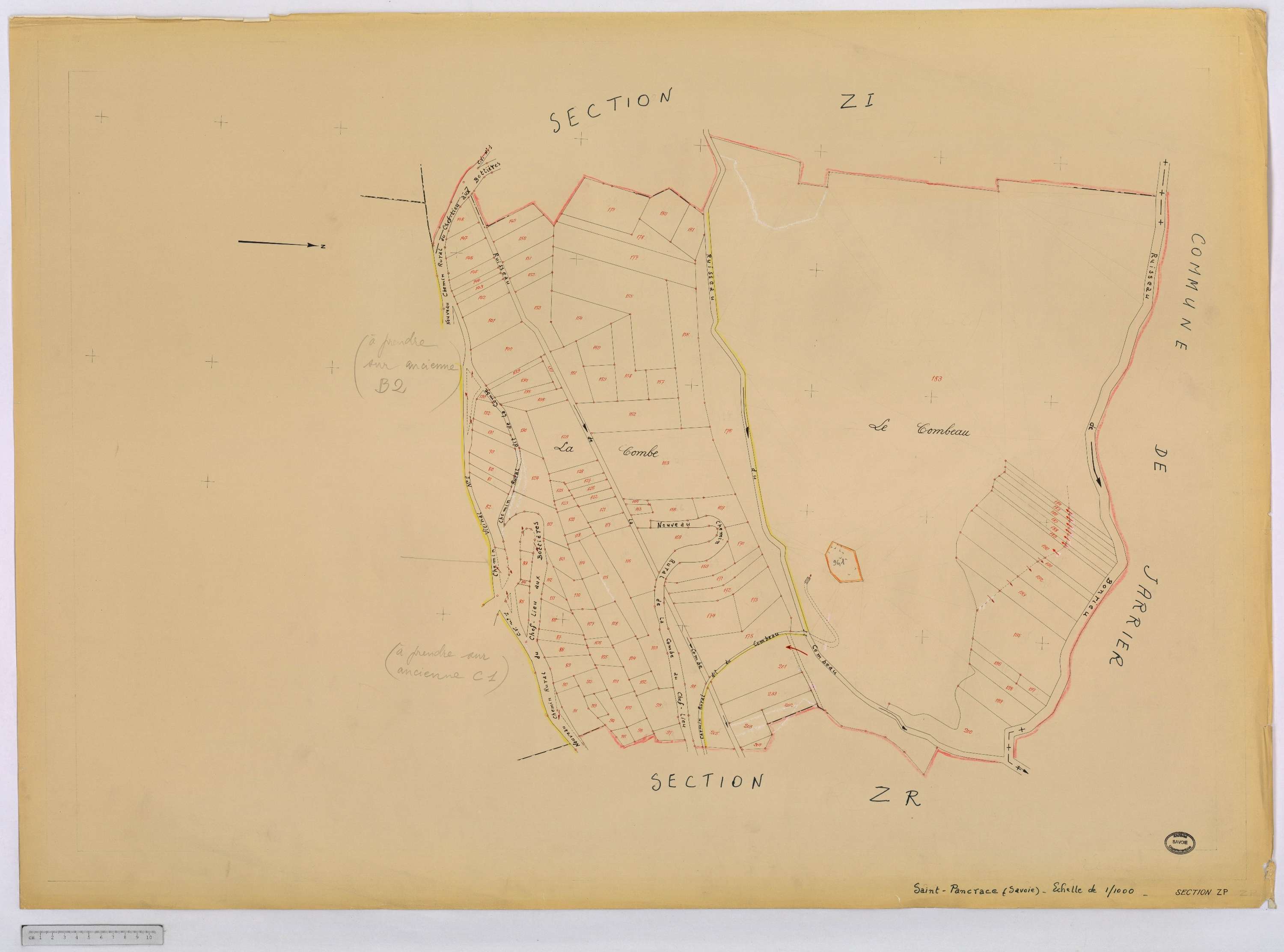 Saint-Pancrace - Cadastre remembré (s.d.).