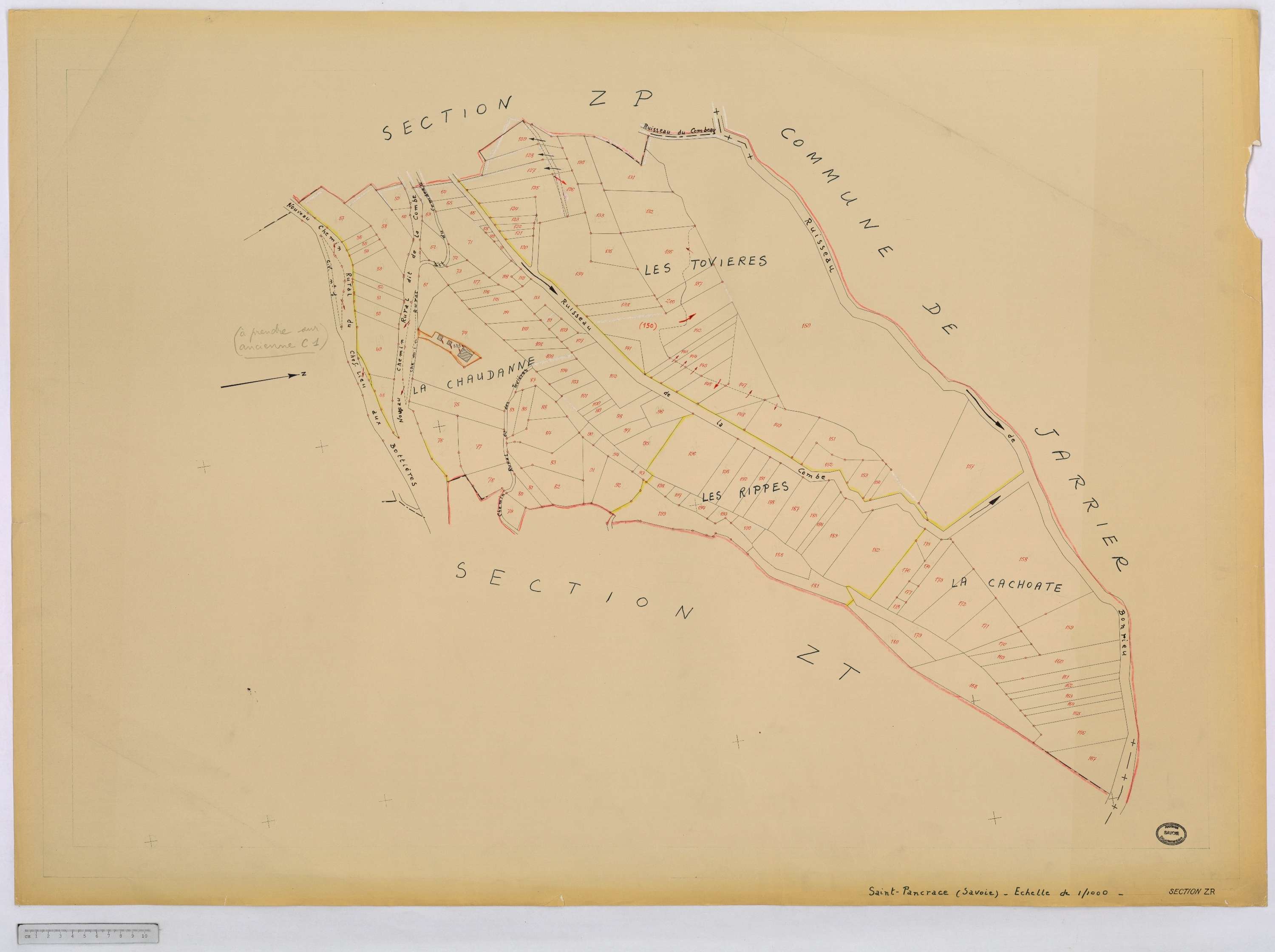 Saint-Pancrace - Cadastre remembré (s.d.).