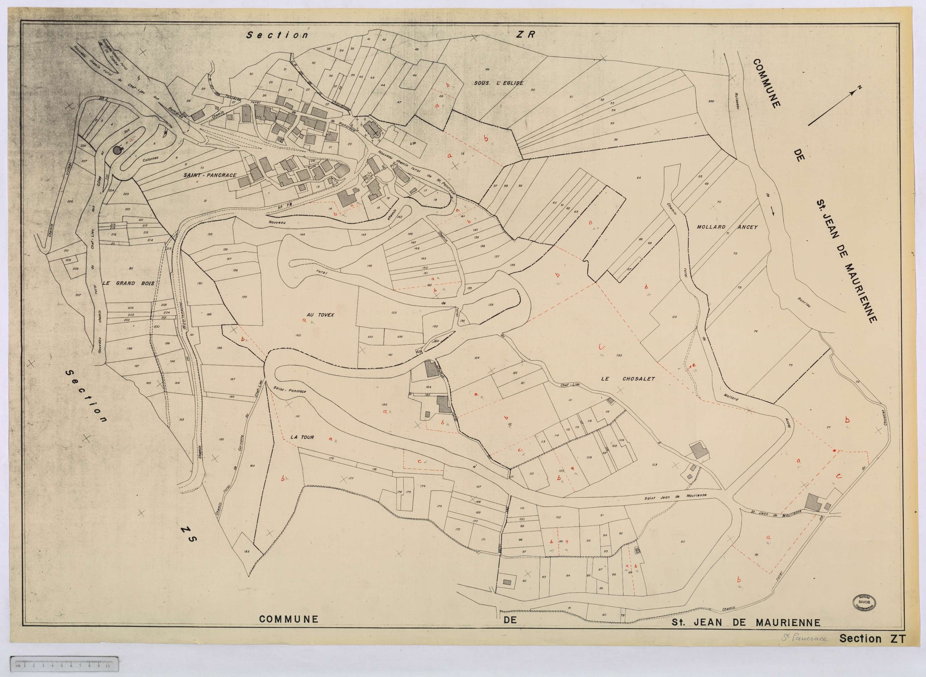 Saint-Pancrace - Cadastre remembré (s.d.).