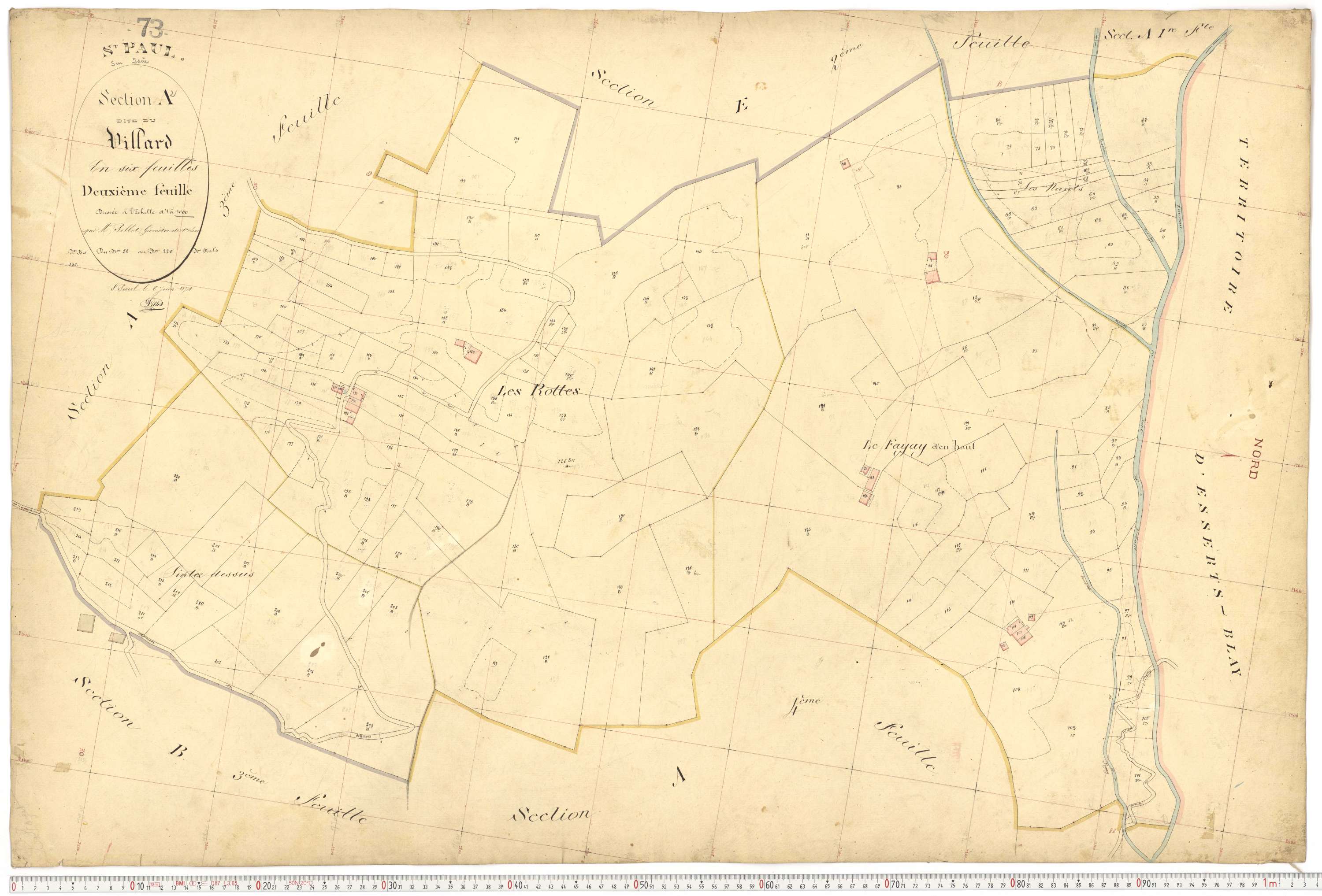 Saint-Paul-sur-Isère - Plans cadastraux du premier cadastre français.