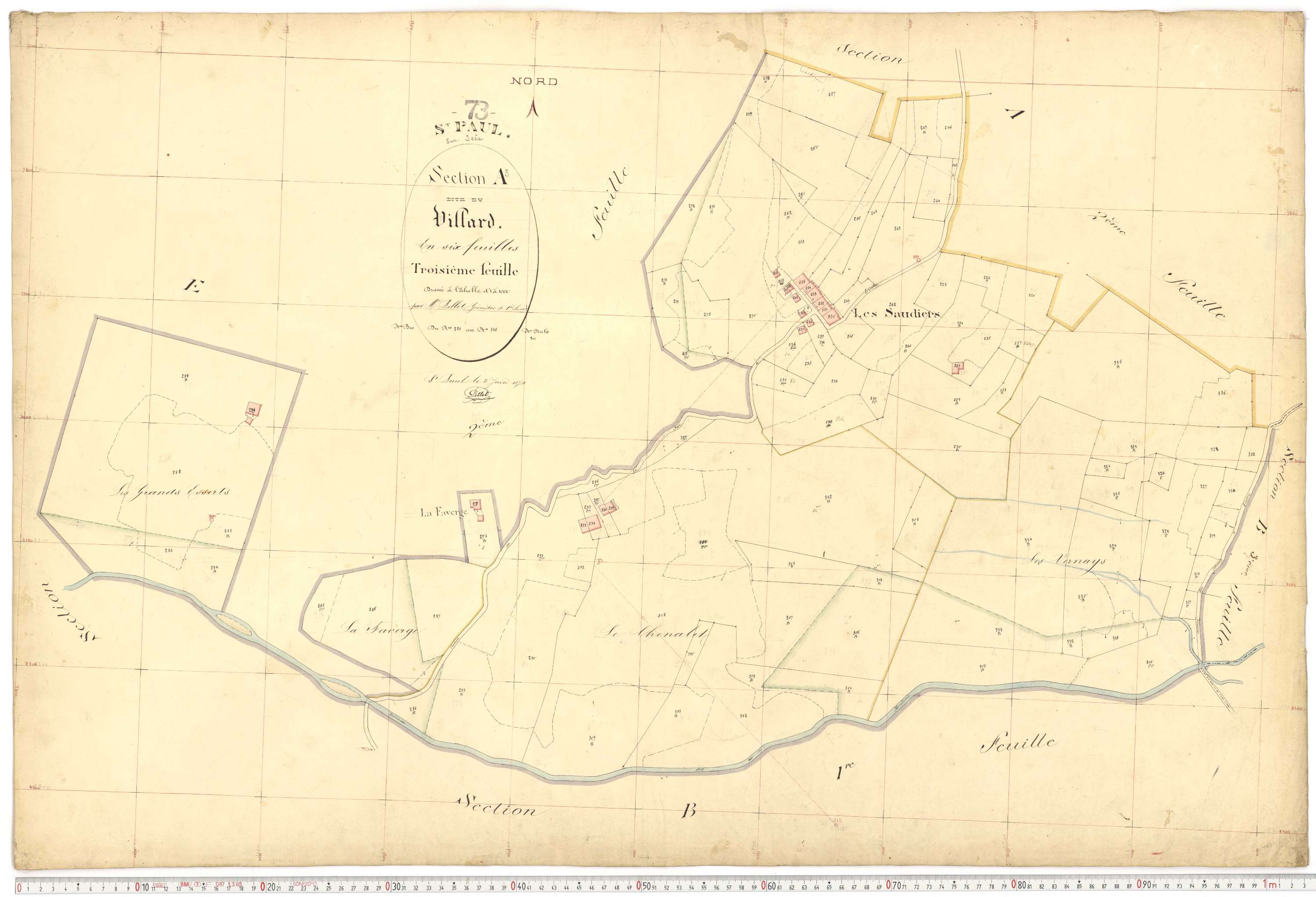 Saint-Paul-sur-Isère - Plans cadastraux du premier cadastre français.