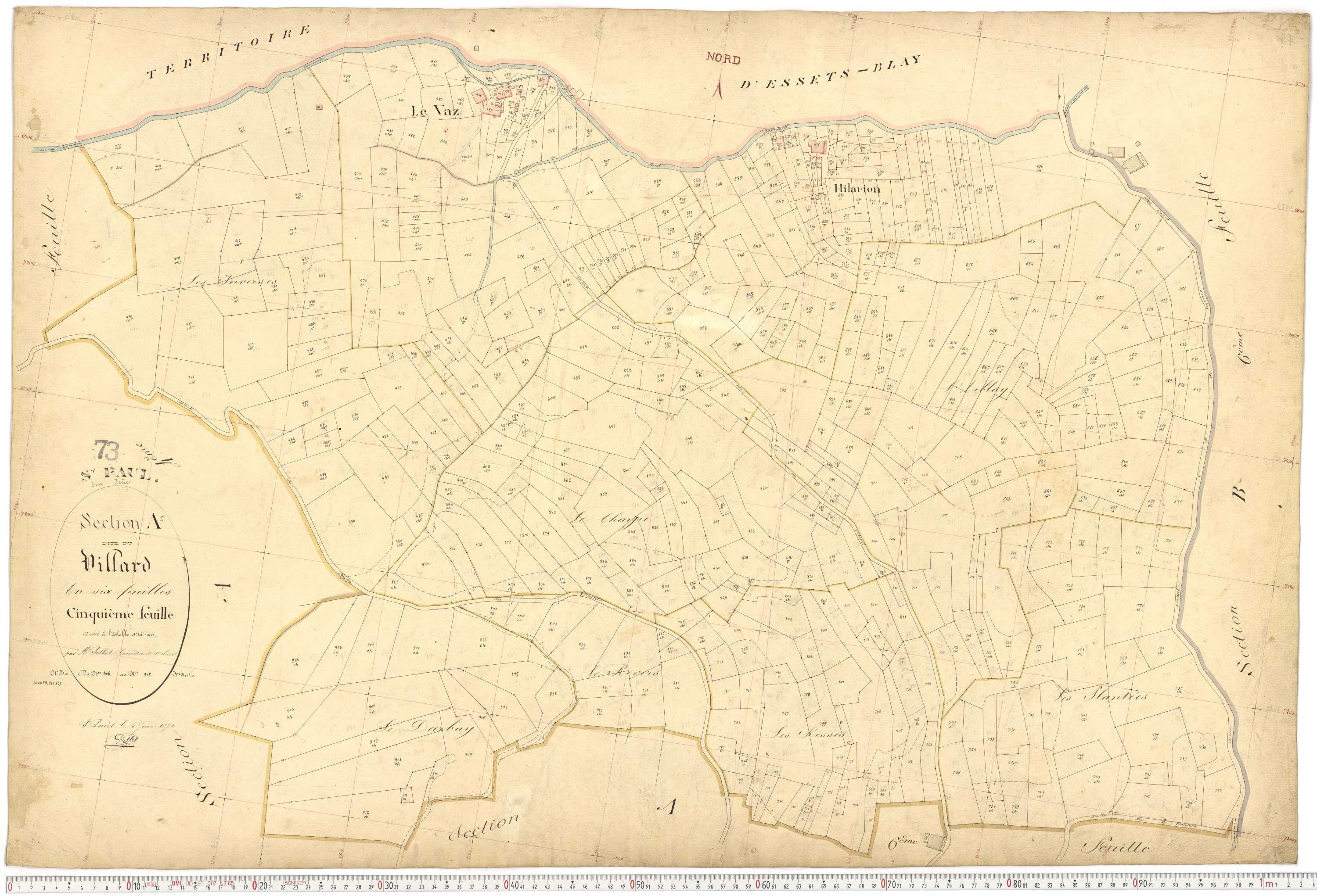 Saint-Paul-sur-Isère - Plans cadastraux du premier cadastre français.