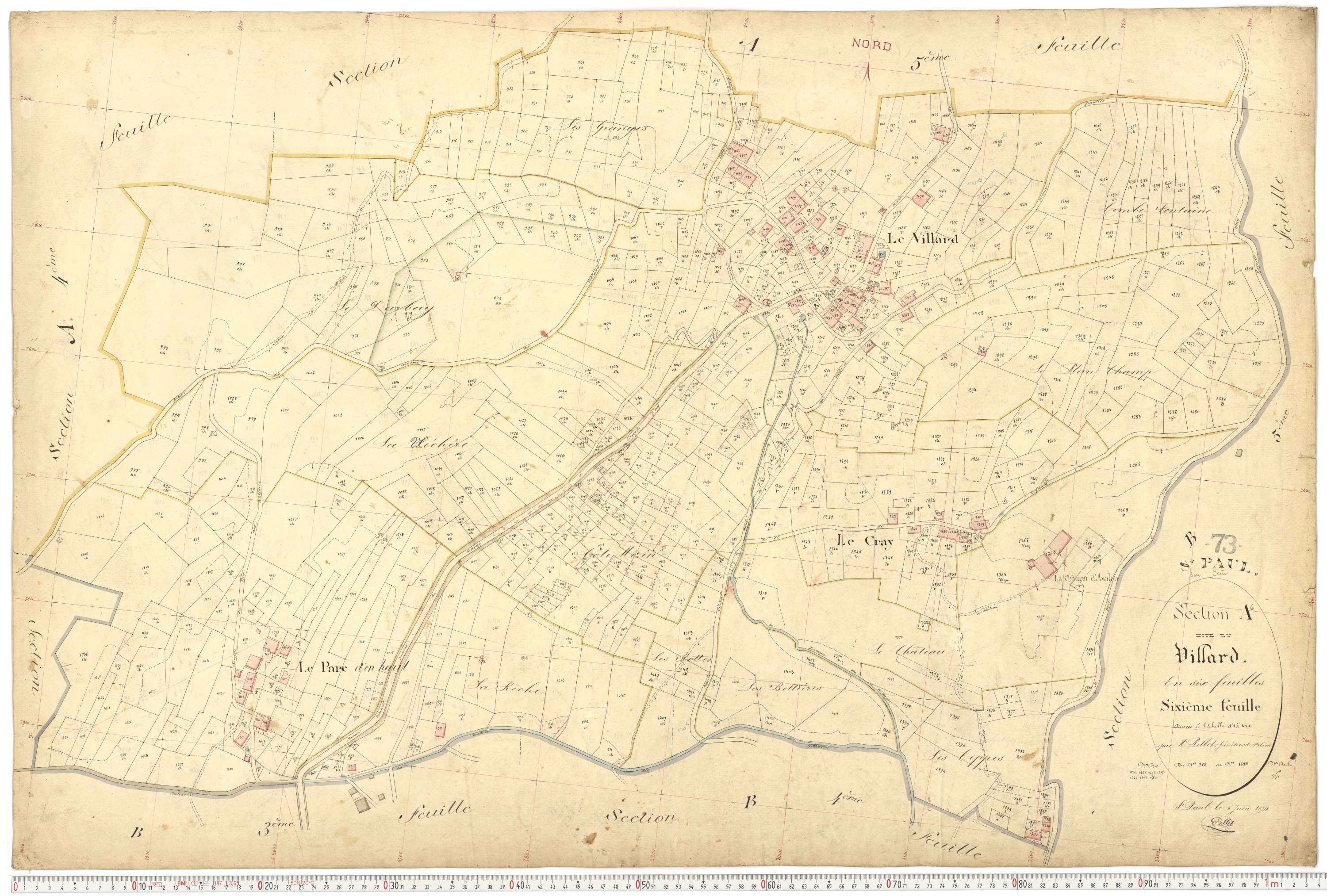 Saint-Paul-sur-Isère - Plans cadastraux du premier cadastre français.