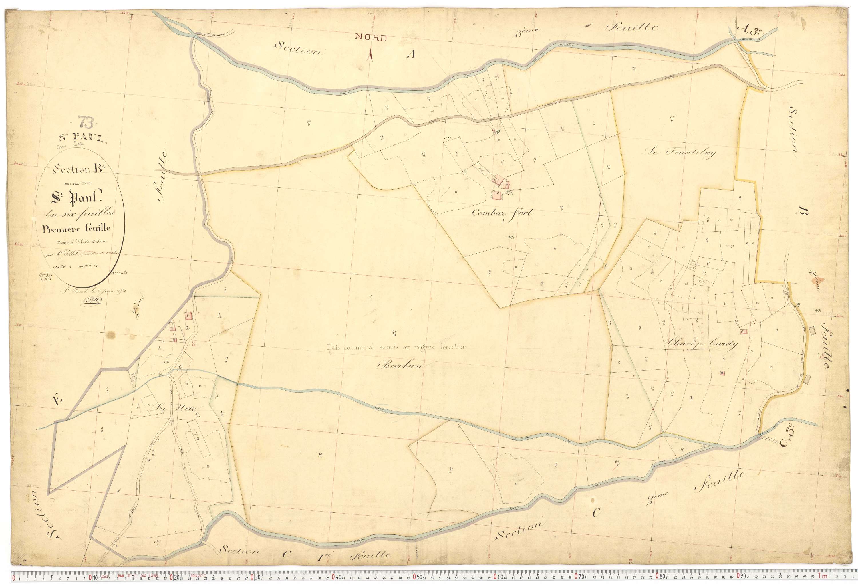 Saint-Paul-sur-Isère - Plans cadastraux du premier cadastre français.