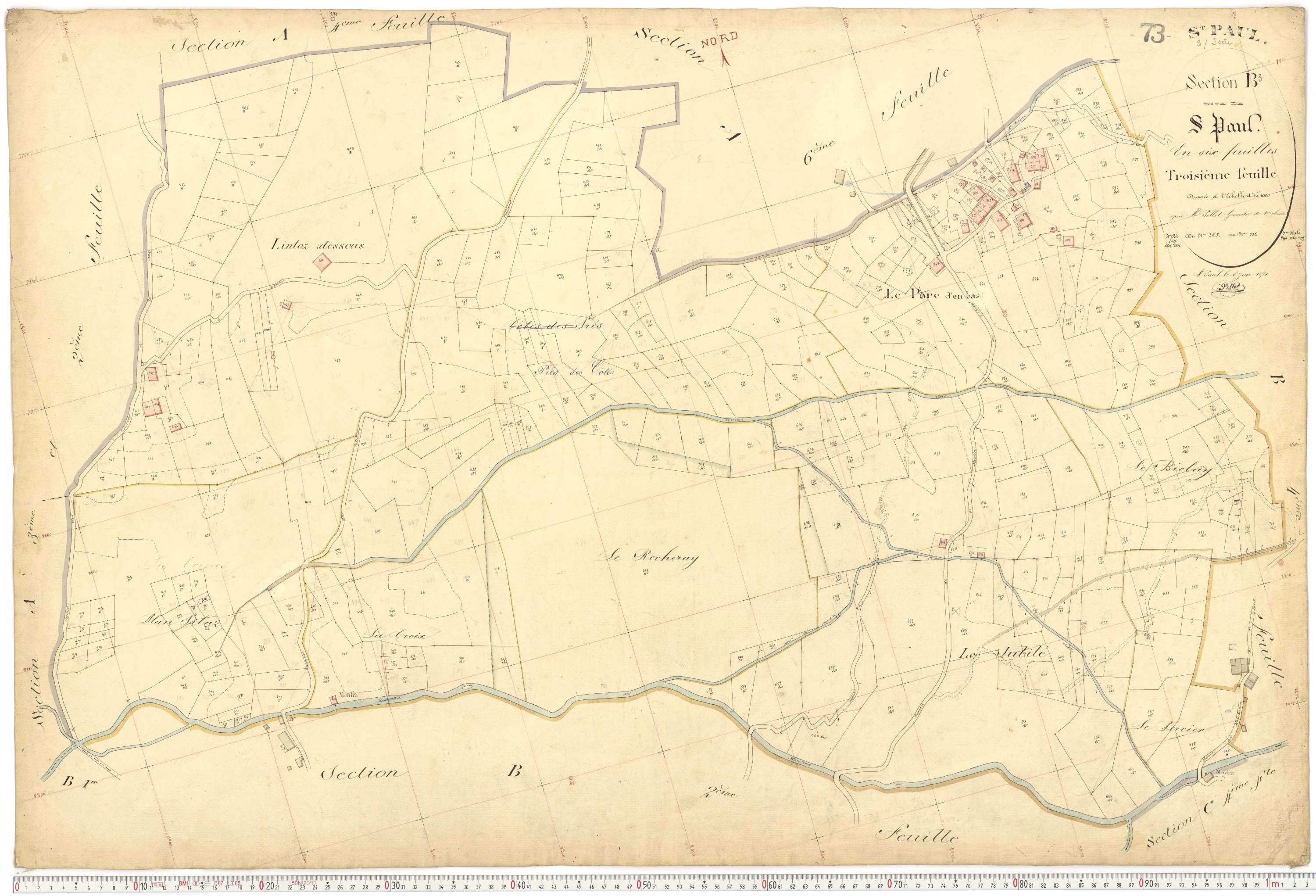 Saint-Paul-sur-Isère - Plans cadastraux du premier cadastre français.
