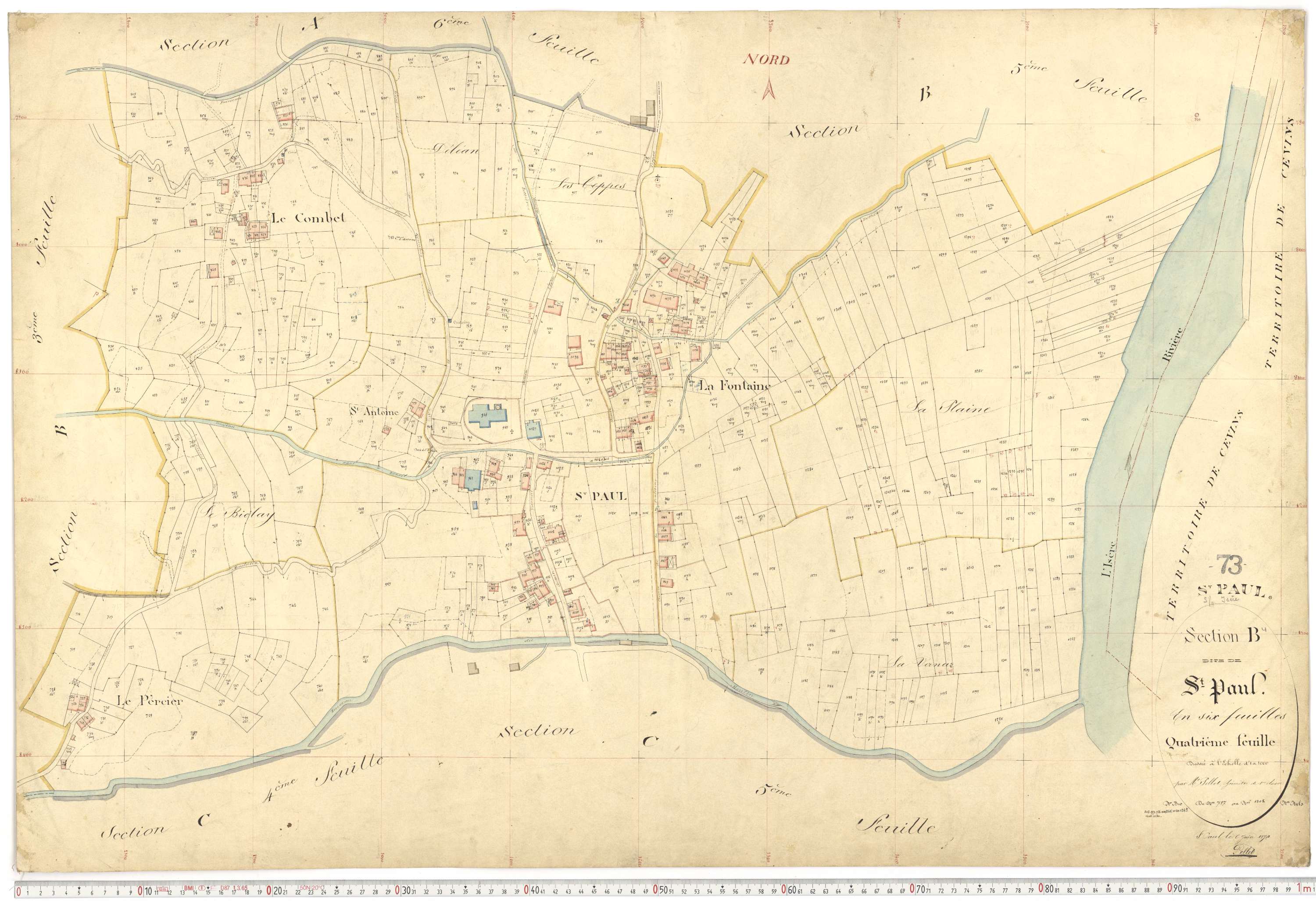 Saint-Paul-sur-Isère - Plans cadastraux du premier cadastre français.