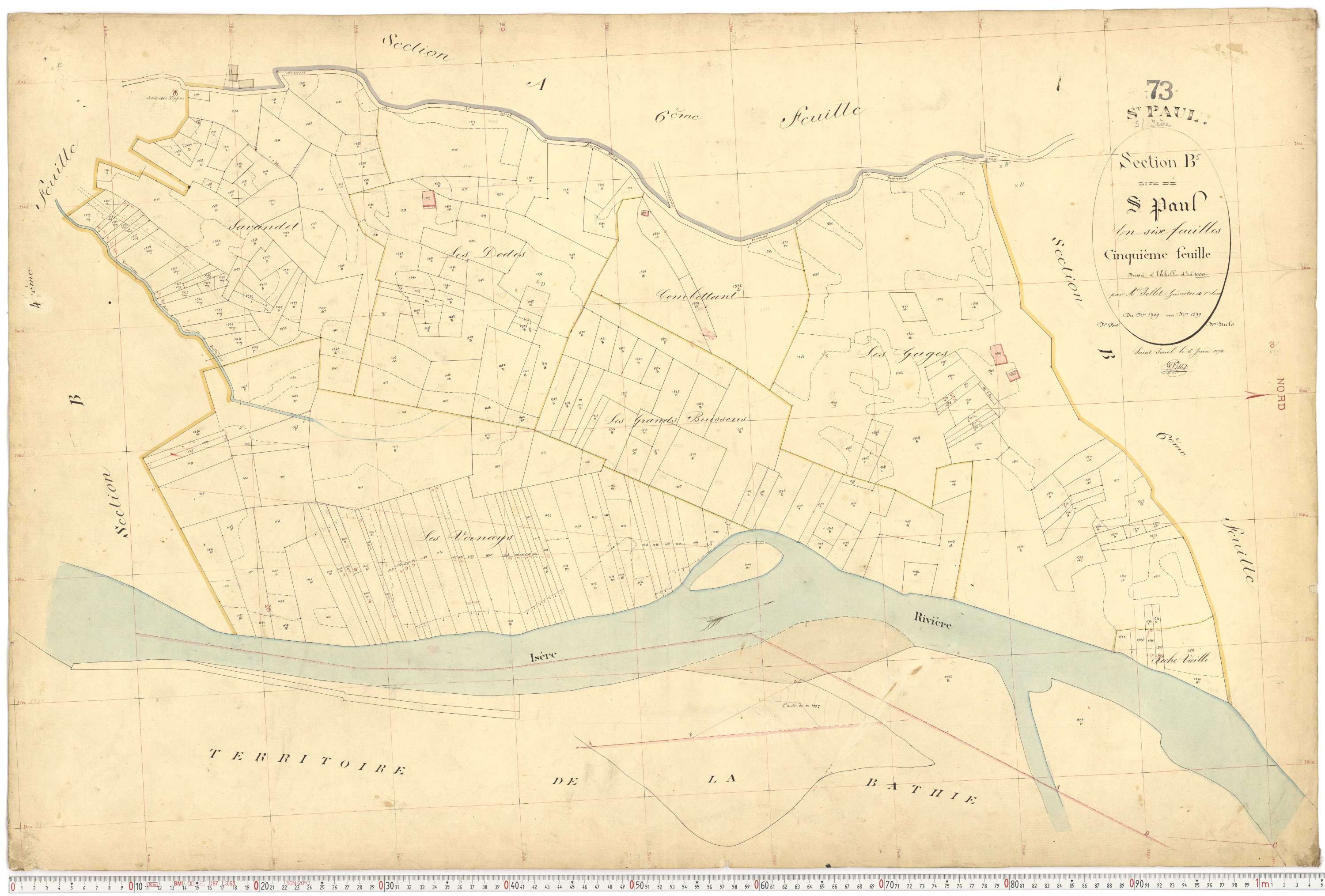 Saint-Paul-sur-Isère - Plans cadastraux du premier cadastre français.