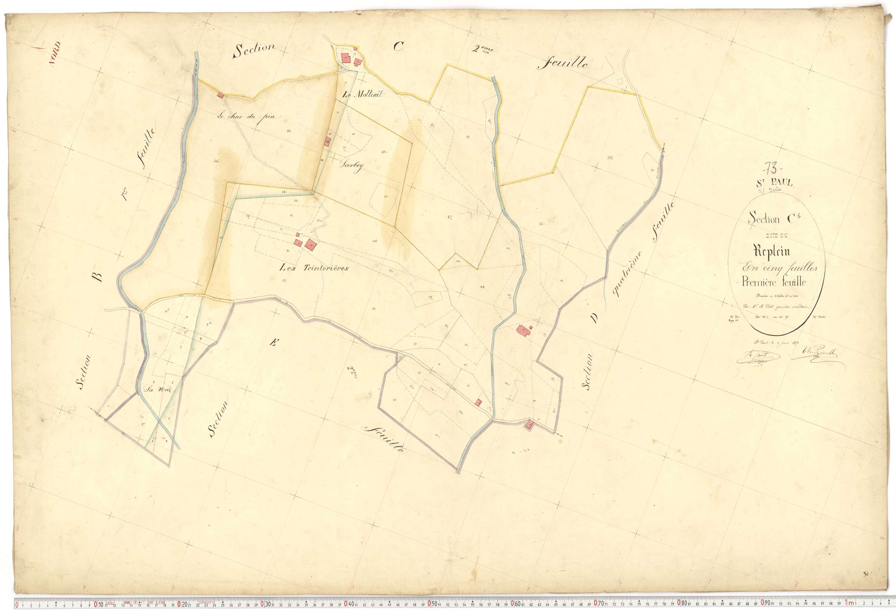 Saint-Paul-sur-Isère - Plans cadastraux du premier cadastre français.