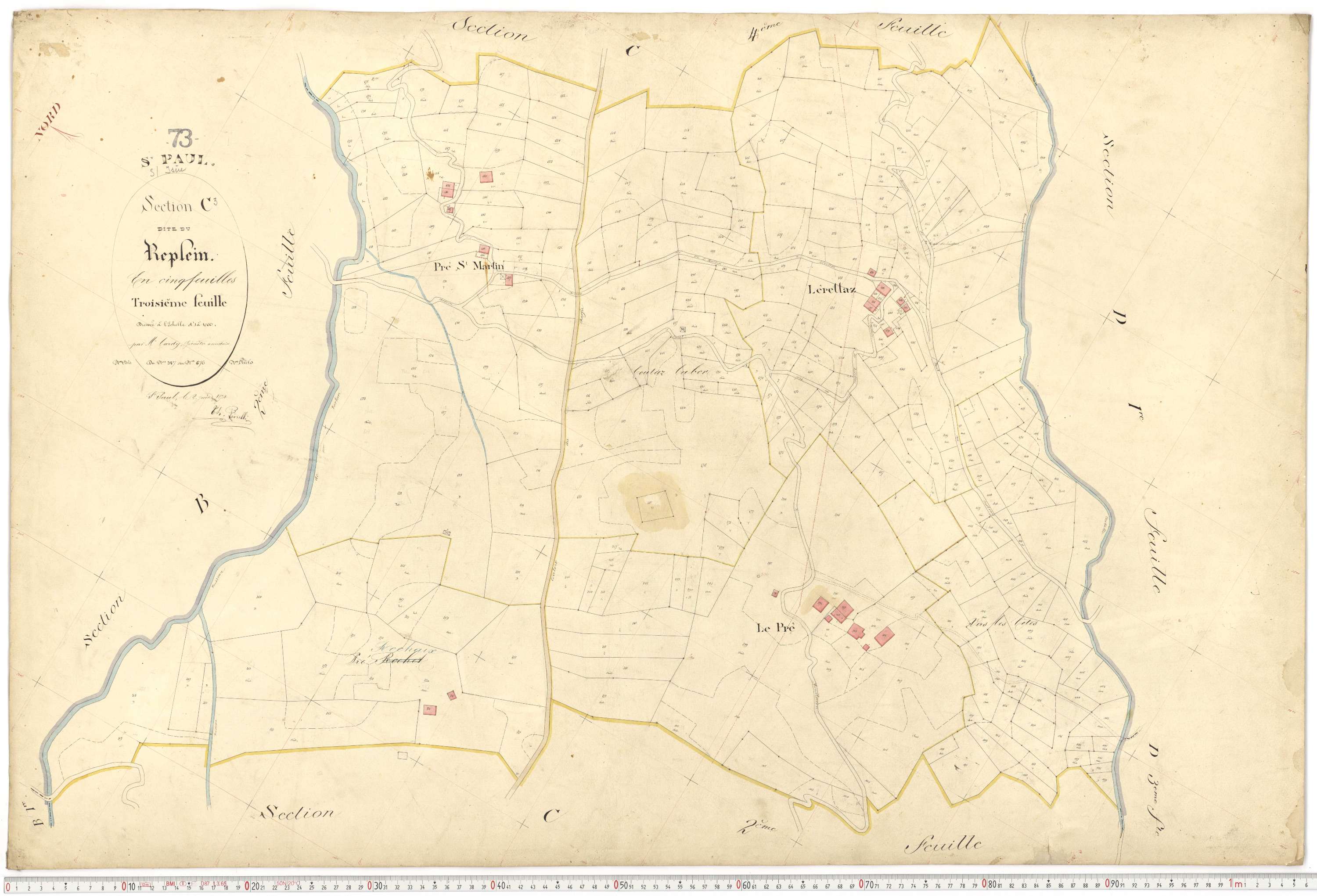Saint-Paul-sur-Isère - Plans cadastraux du premier cadastre français.