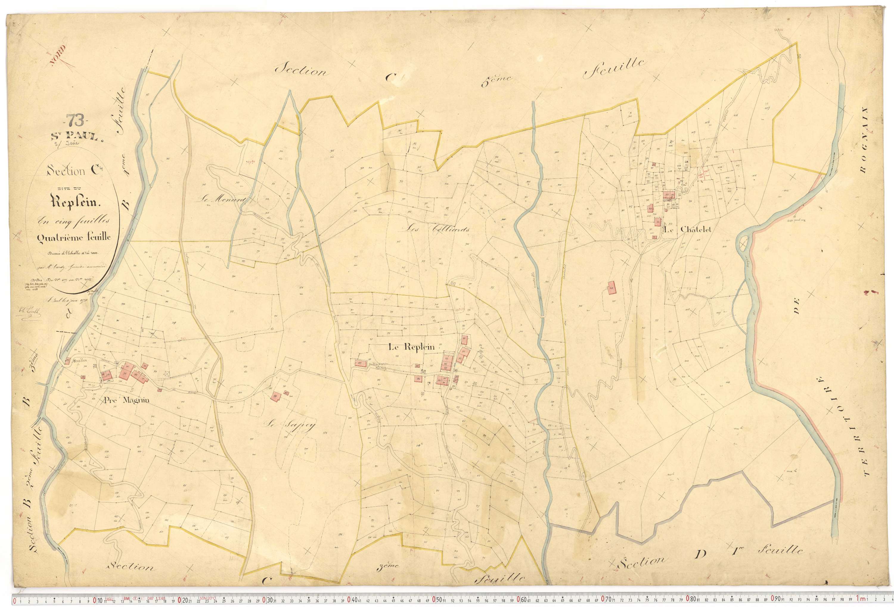 Saint-Paul-sur-Isère - Plans cadastraux du premier cadastre français.