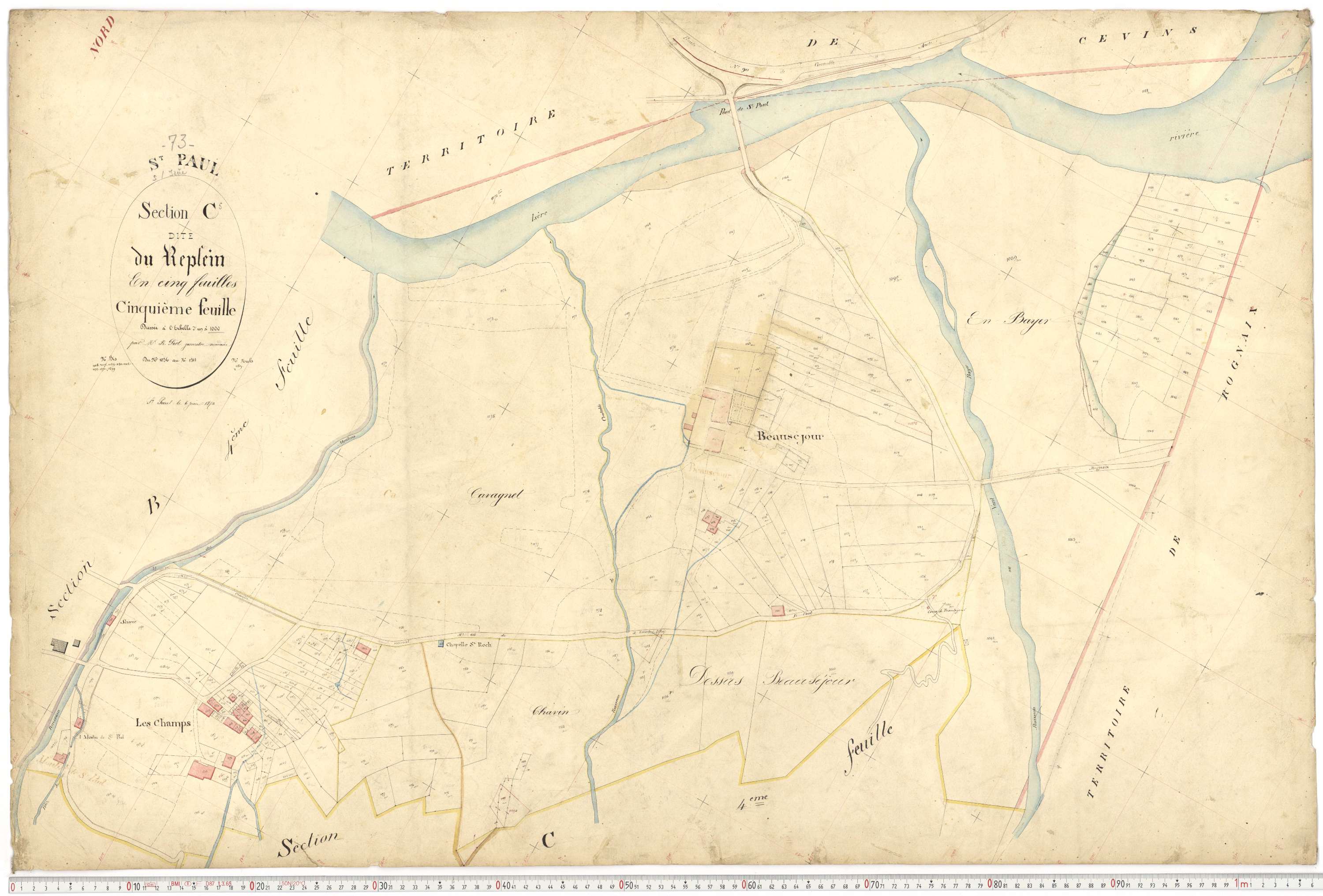 Saint-Paul-sur-Isère - Plans cadastraux du premier cadastre français.