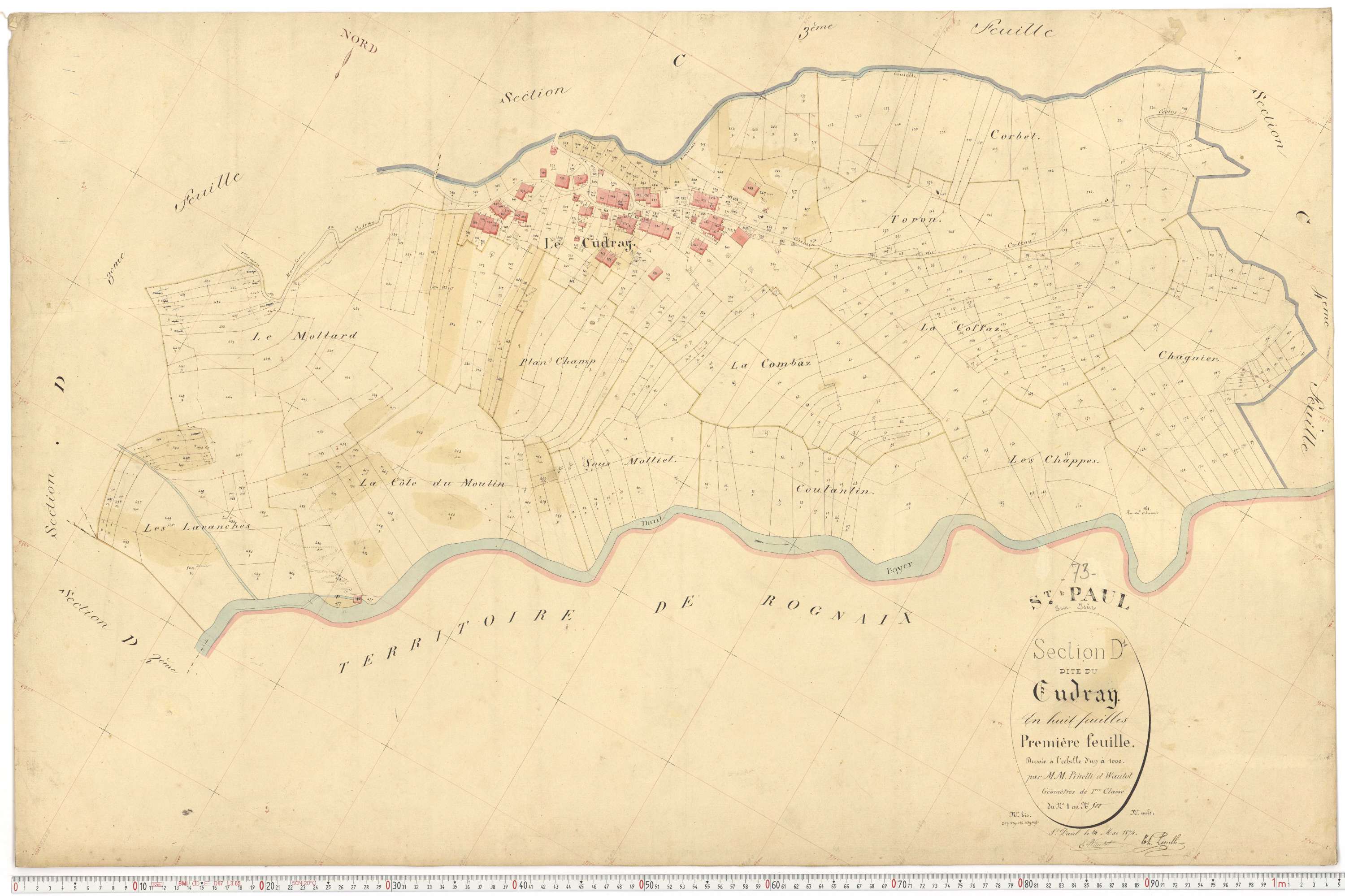 Saint-Paul-sur-Isère - Plans cadastraux du premier cadastre français.