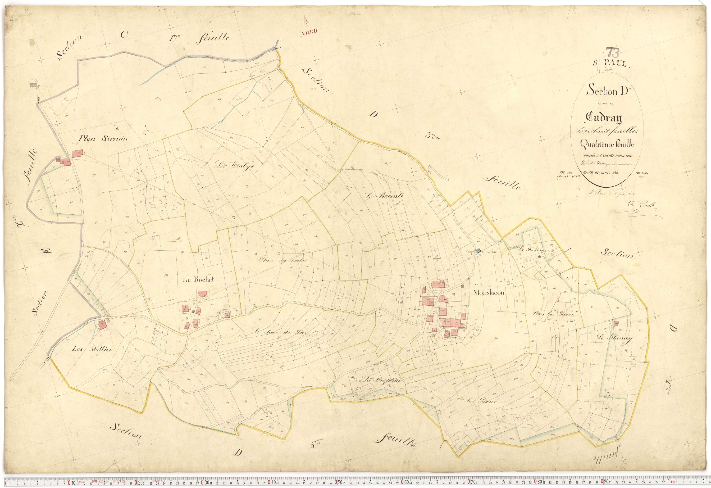 Saint-Paul-sur-Isère - Plans cadastraux du premier cadastre français.