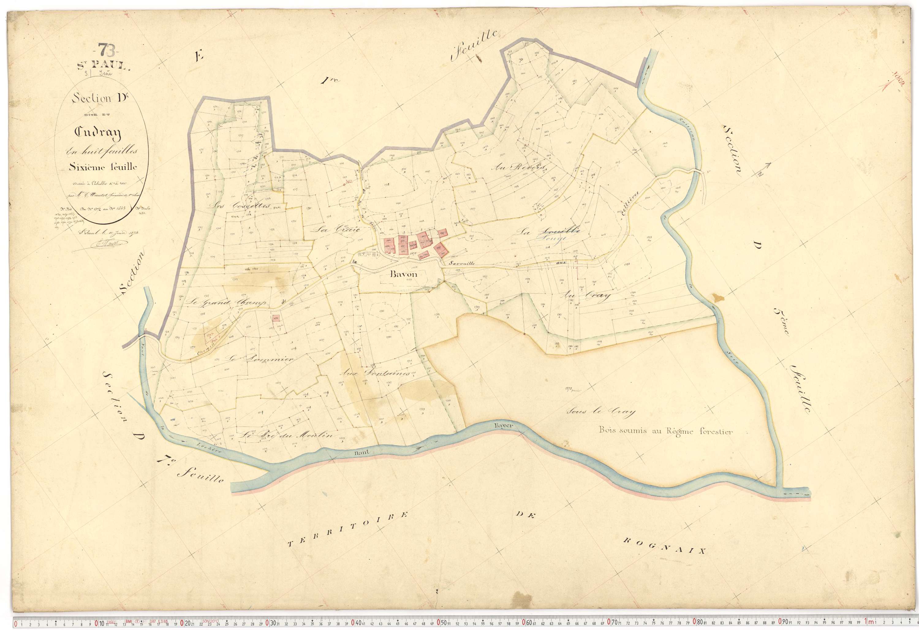 Saint-Paul-sur-Isère - Plans cadastraux du premier cadastre français.