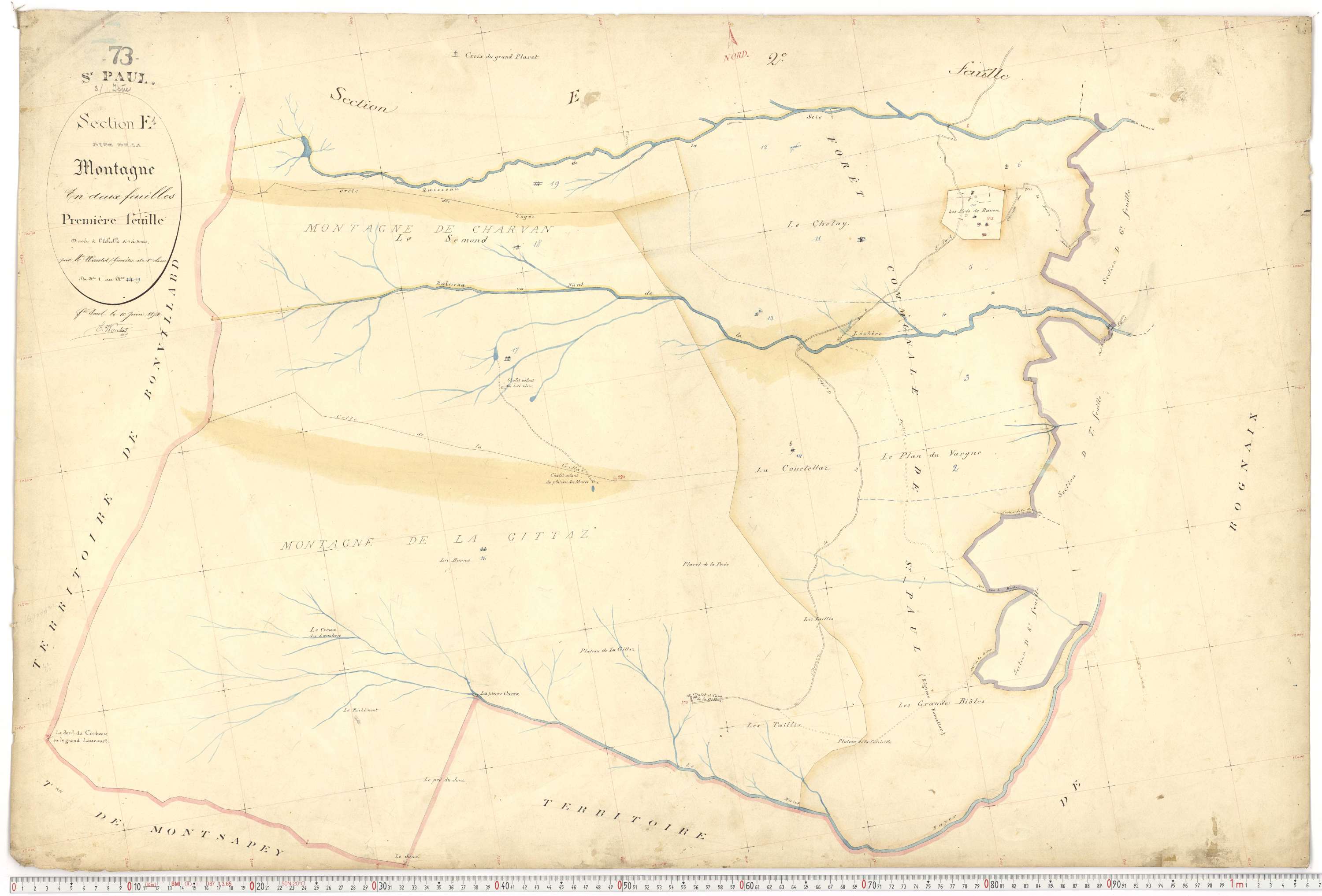 Saint-Paul-sur-Isère - Plans cadastraux du premier cadastre français.
