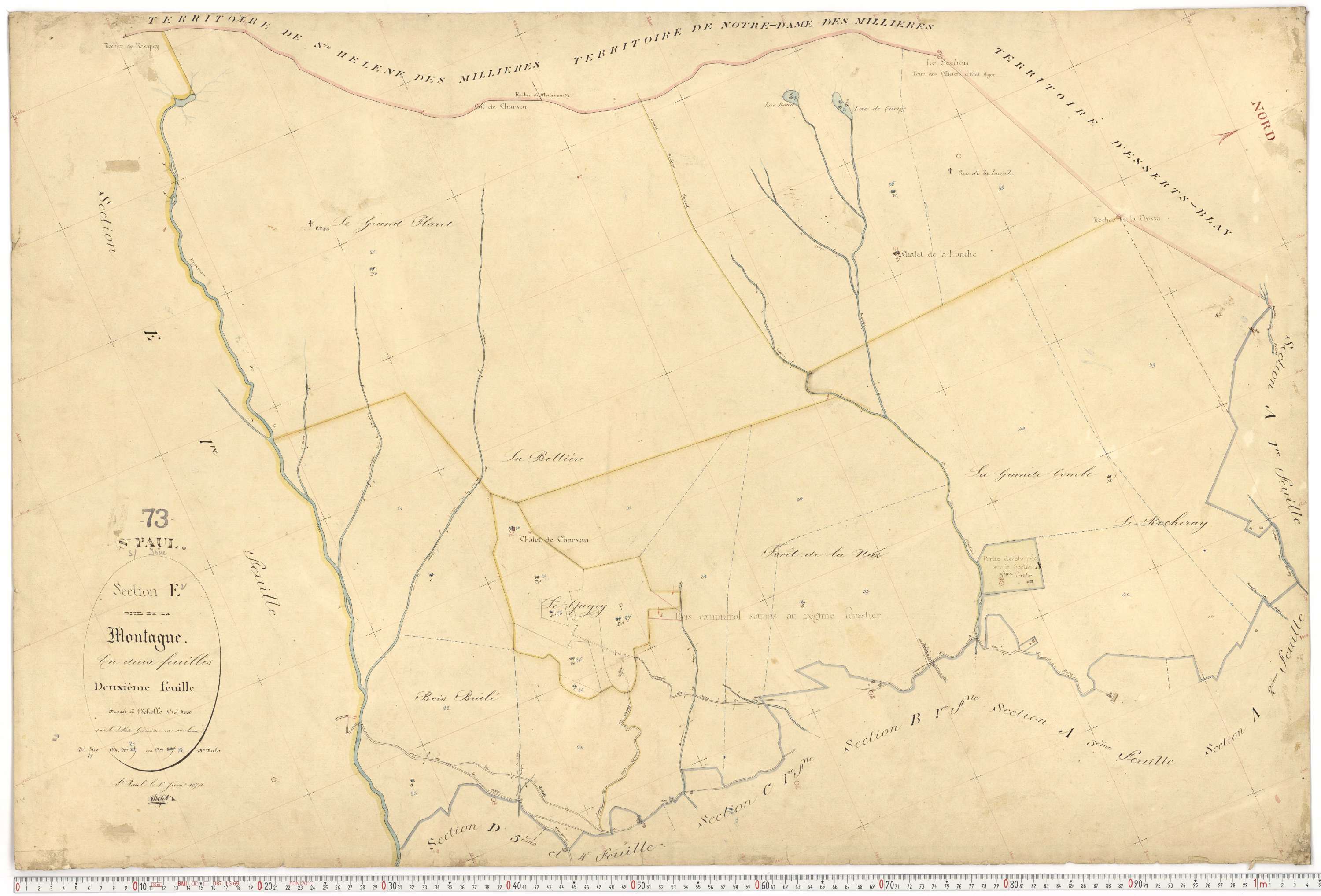 Saint-Paul-sur-Isère - Plans cadastraux du premier cadastre français.