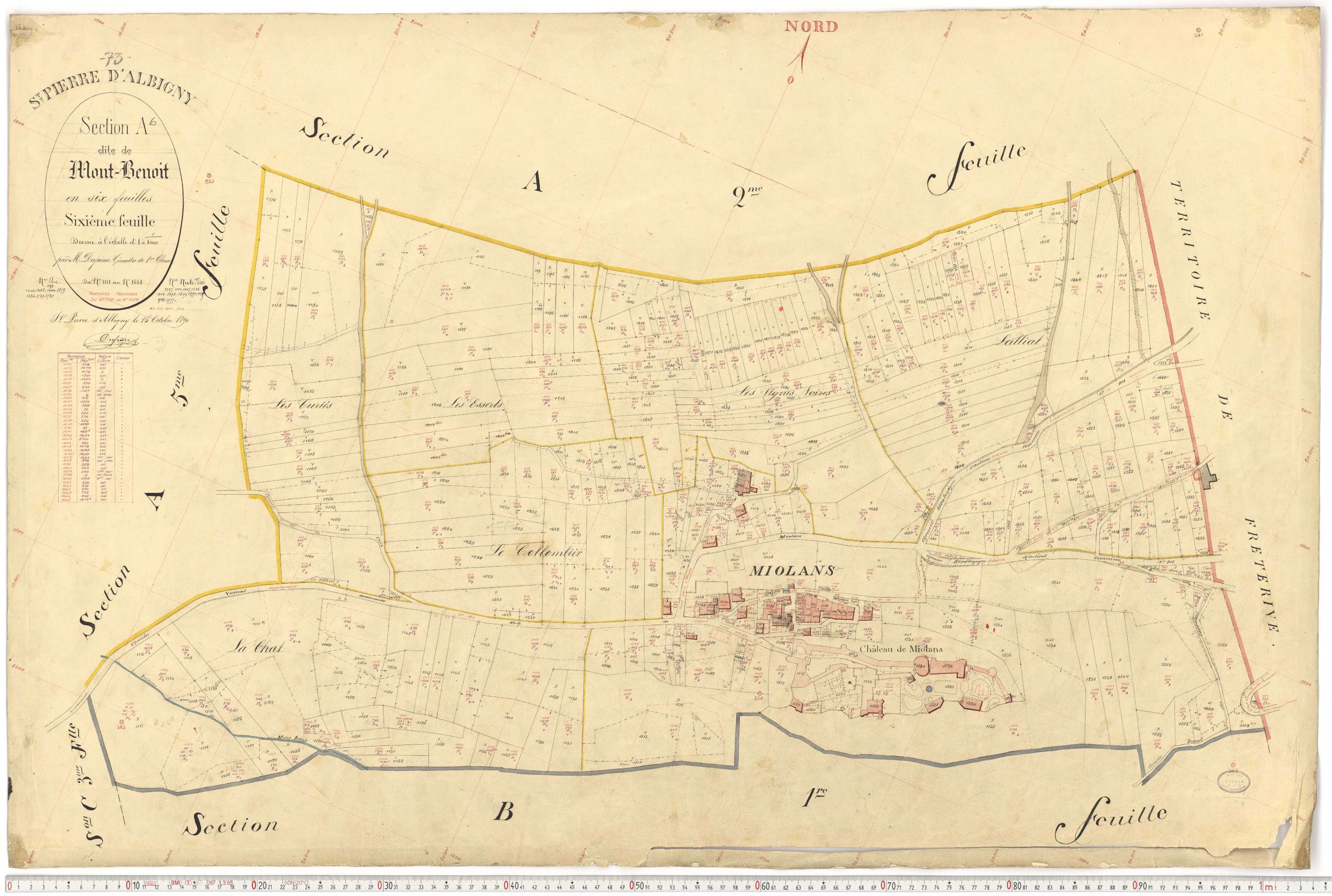 Saint-Pierre-d'Albigny - Cadastre français (1890).