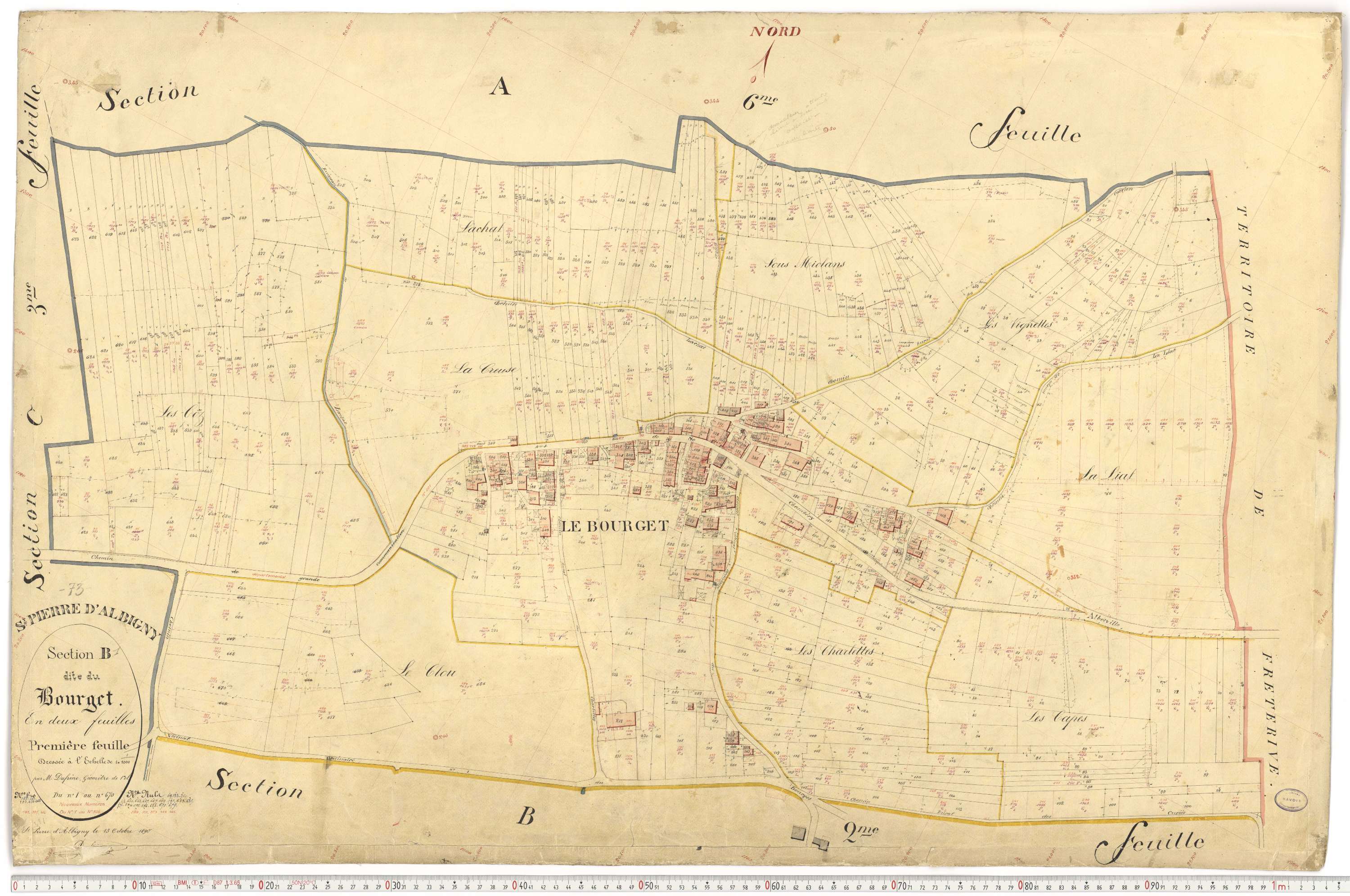 Saint-Pierre-d'Albigny - Cadastre français (1890).