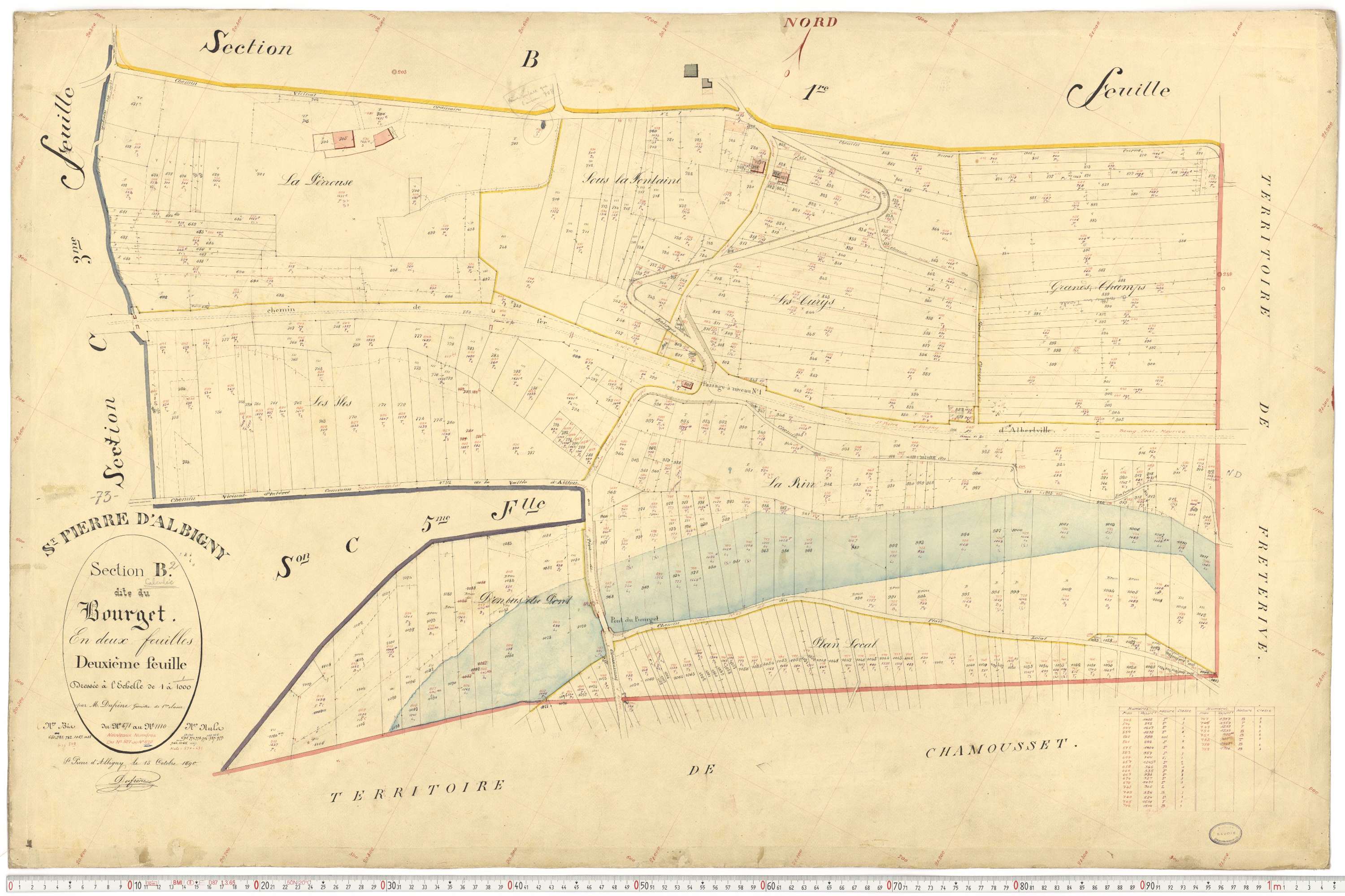 Saint-Pierre-d'Albigny - Cadastre français (1890).