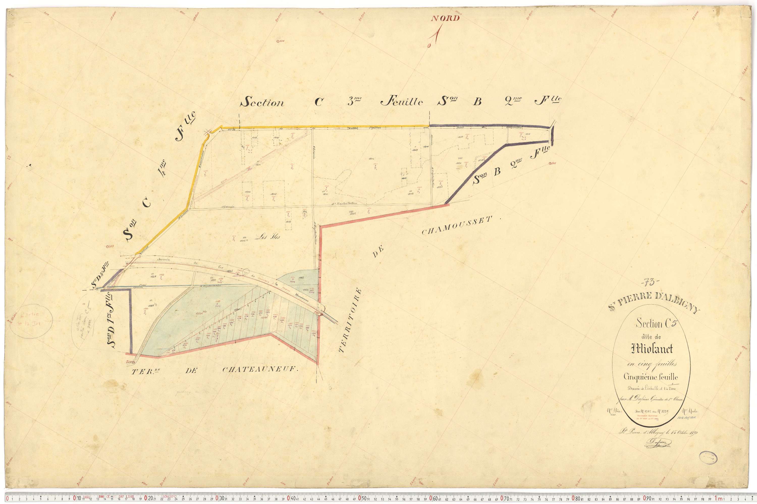 Saint-Pierre-d'Albigny - Cadastre français (1890).