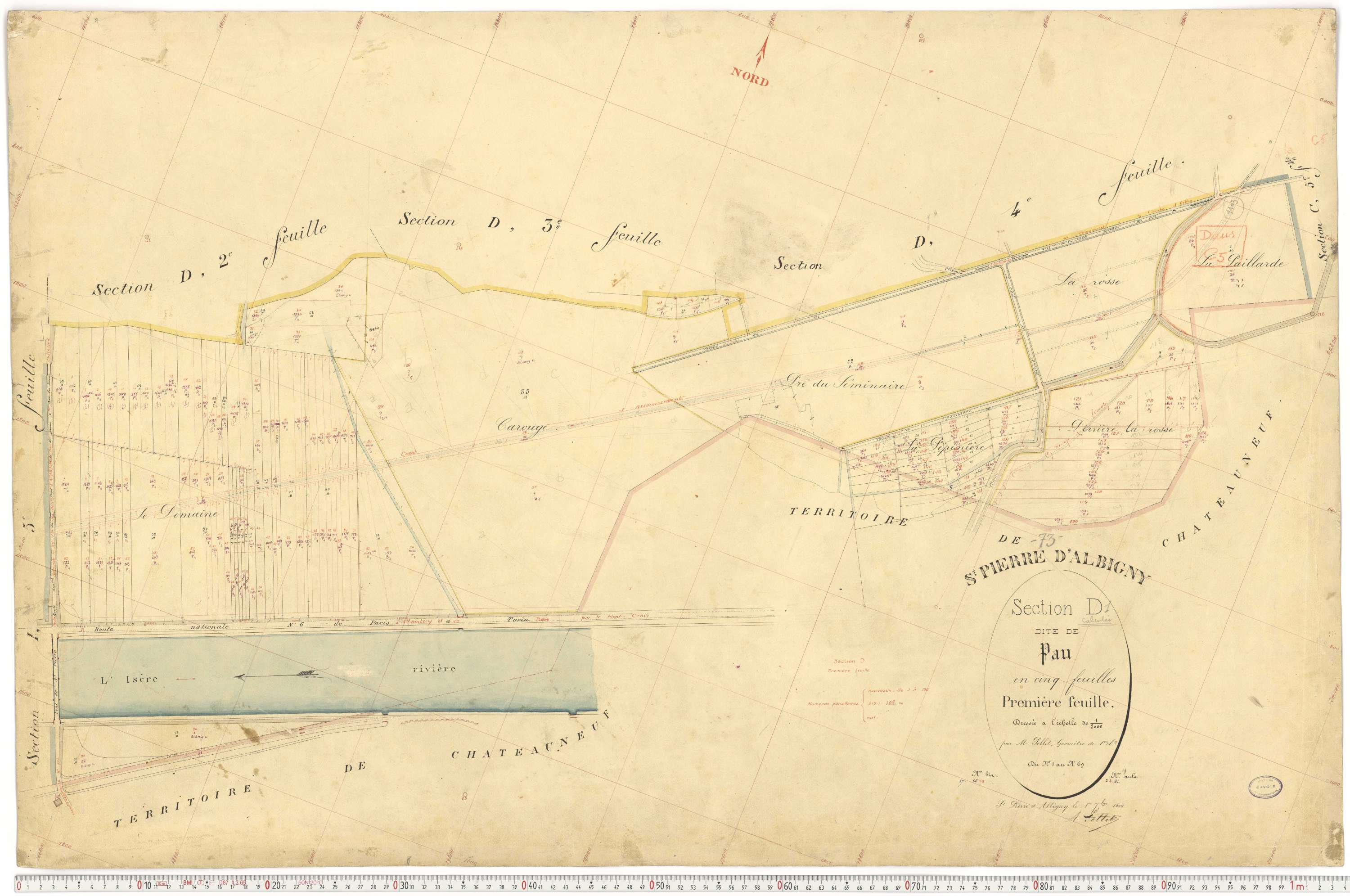 Saint-Pierre-d'Albigny - Cadastre français (1890).