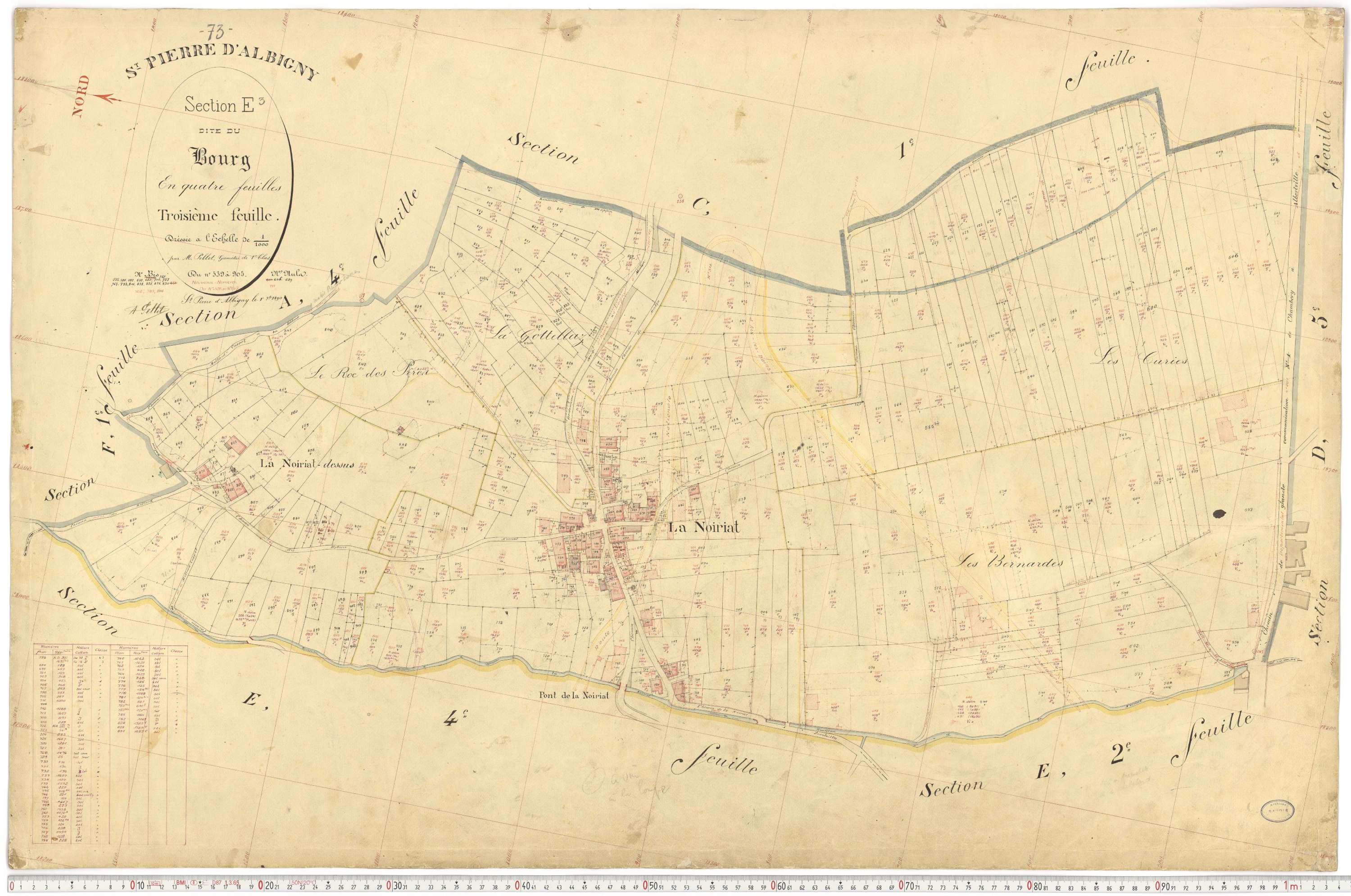 Saint-Pierre-d'Albigny - Cadastre français (1890).