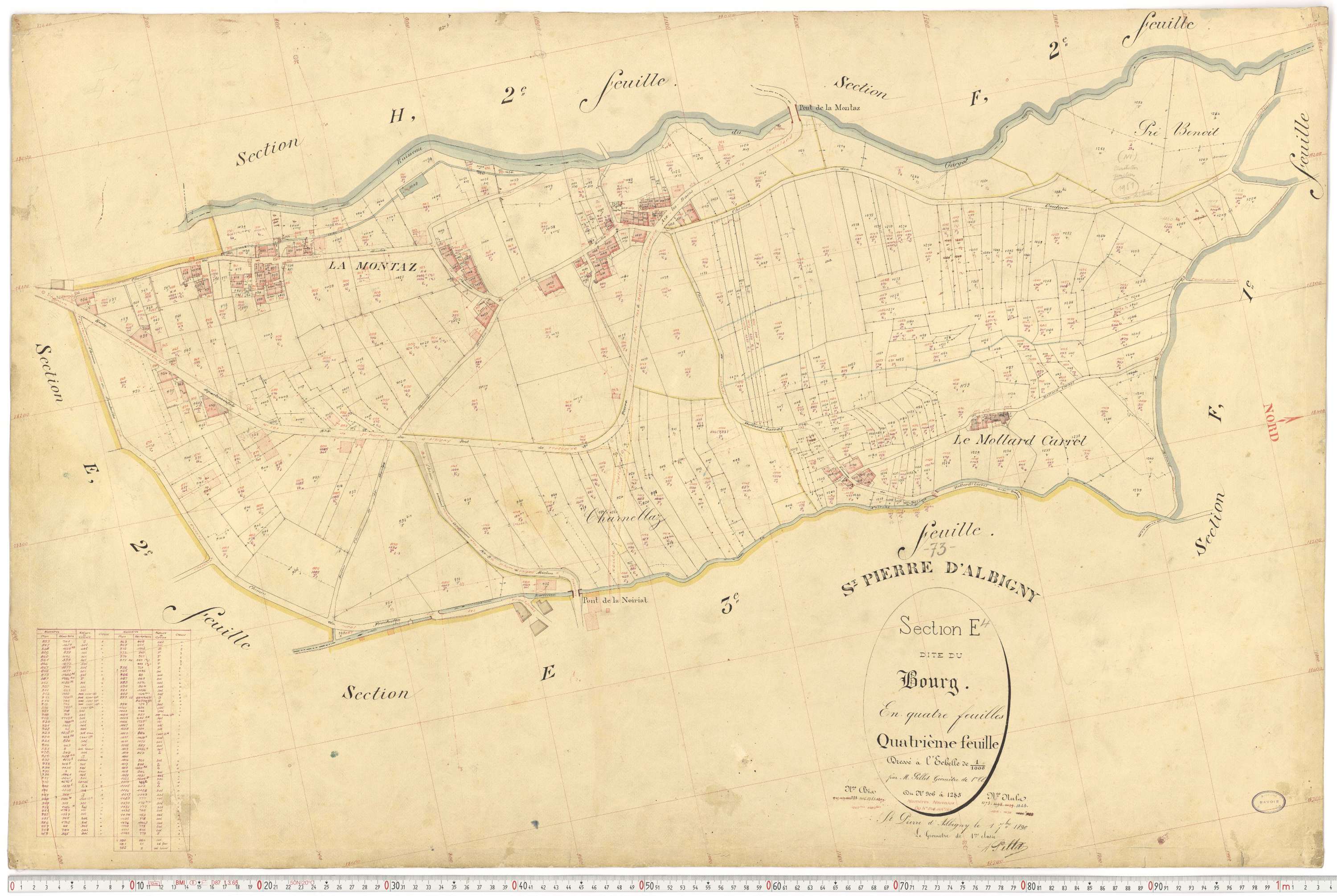 Saint-Pierre-d'Albigny - Cadastre français (1890).