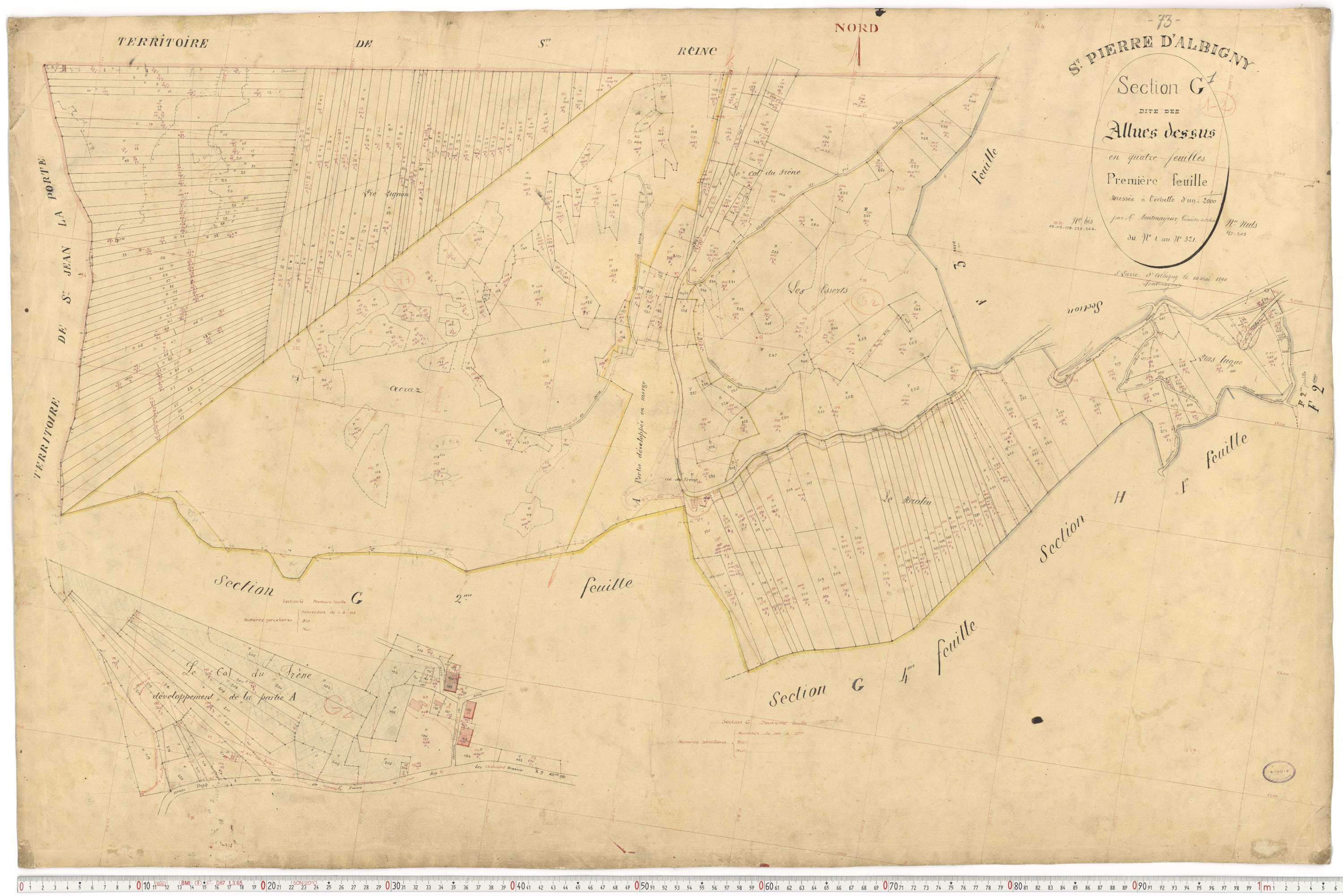 Saint-Pierre-d'Albigny - Cadastre français (1890).