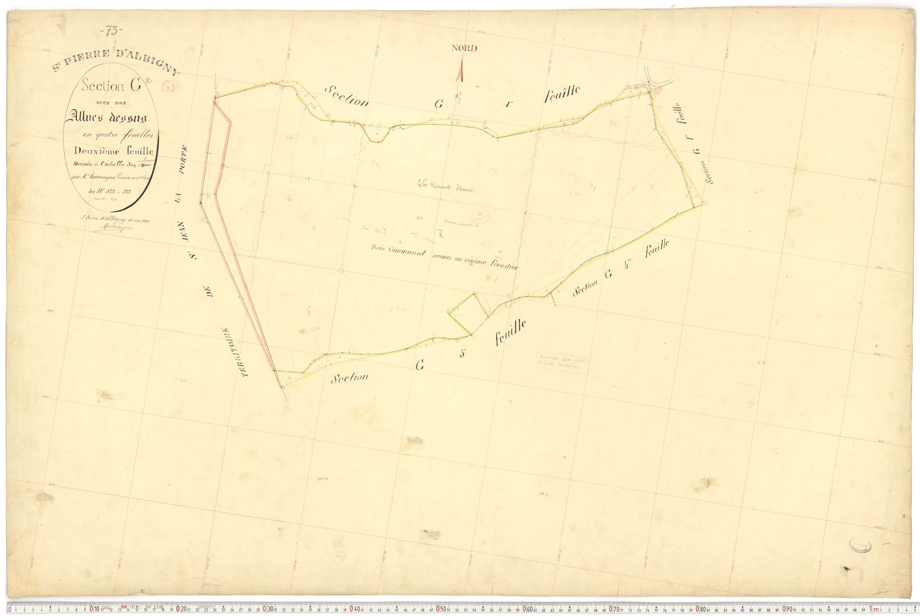 Saint-Pierre-d'Albigny - Cadastre français (1890).
